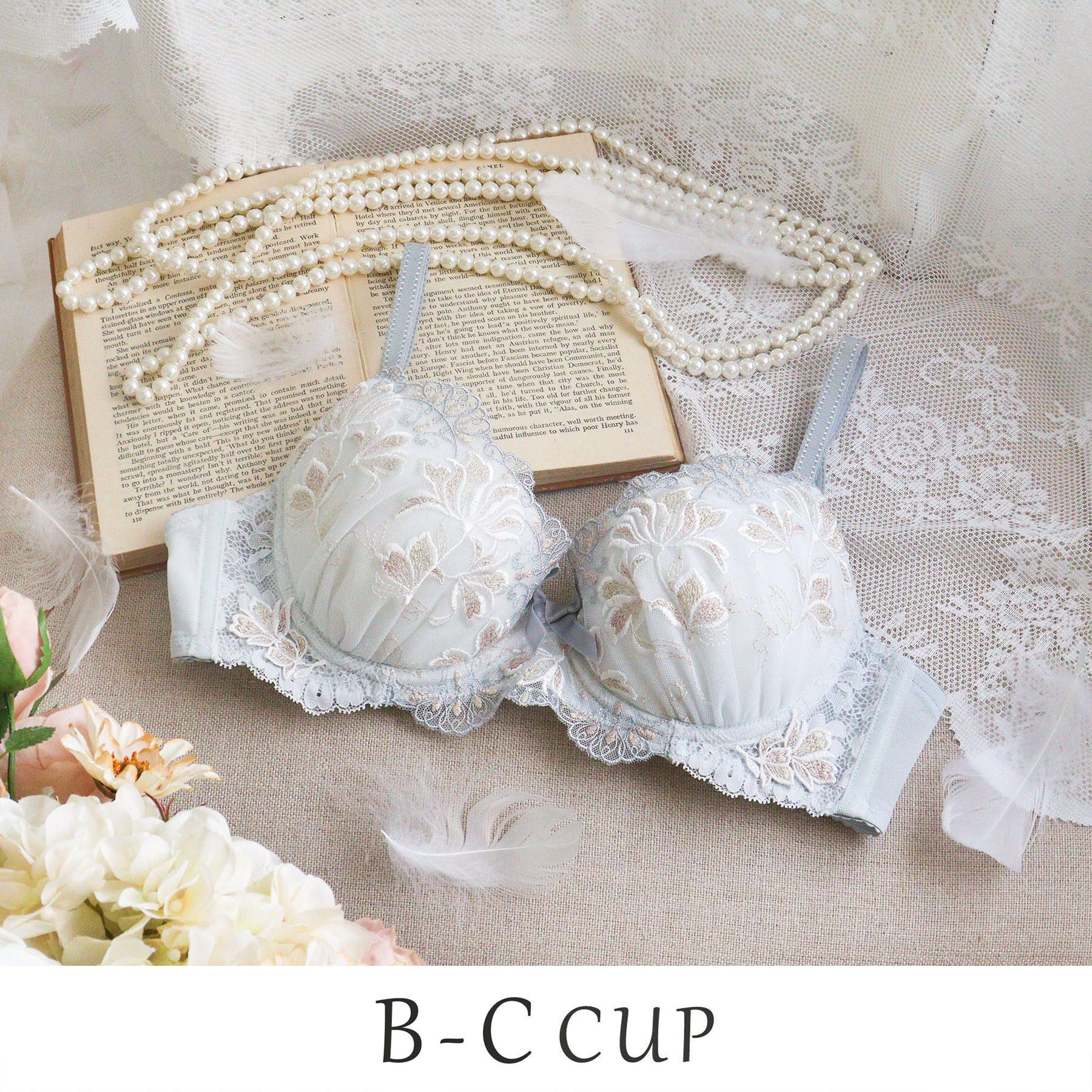 Risa Magli「リーゼル ブラジャー (B-C) ＜Side Shape（サイドシェイプ）＞」|インナー|サックスブルー(09