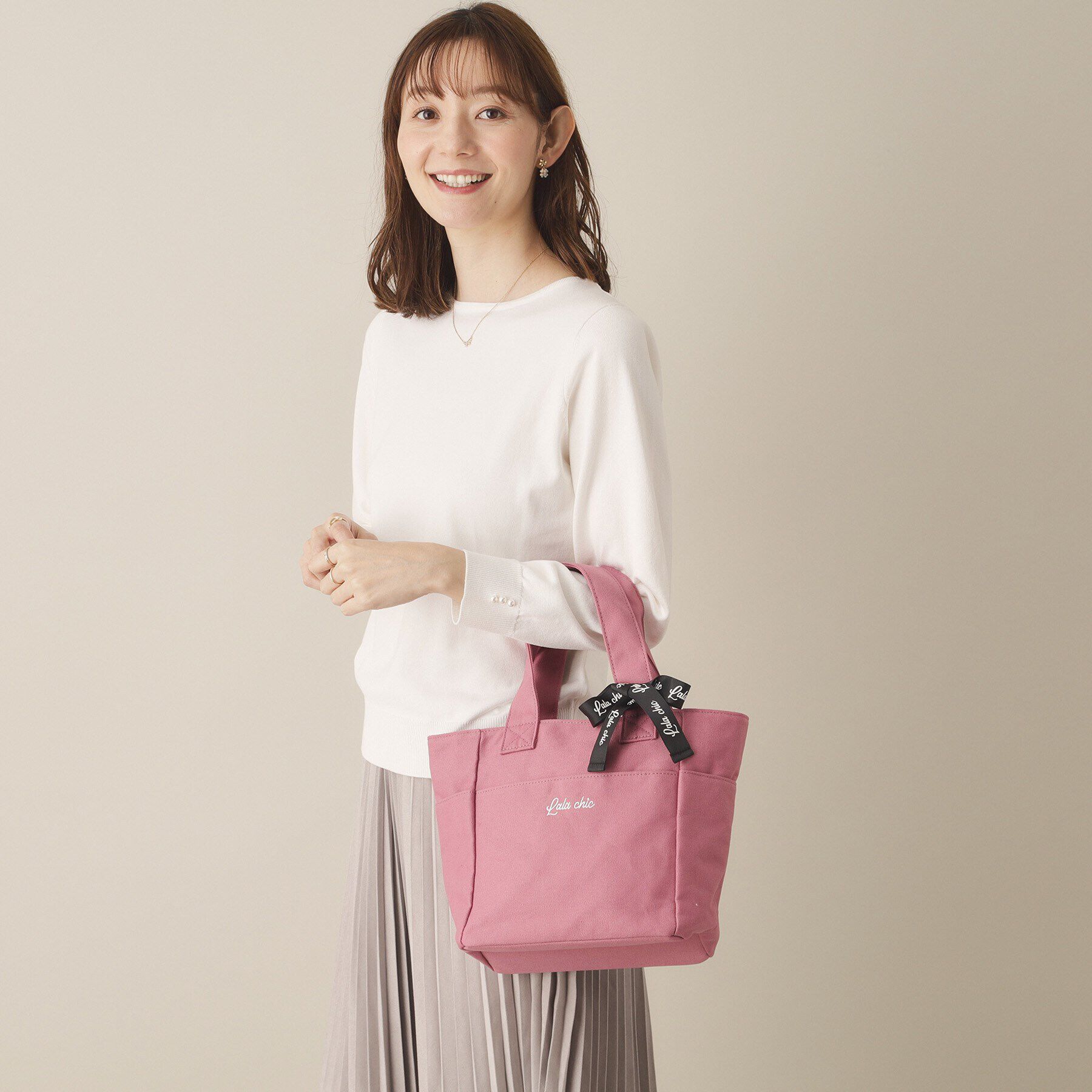 ITS&rsquo;DEMO「【7ポケット／推し活】クリアポケット付カラフルトート」|ハンドバッグ|