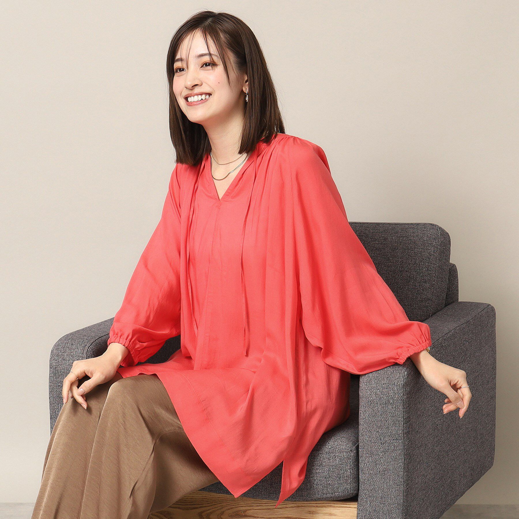 ITS&rsquo;DEMO「【手洗い可】スキッパーブラウス」|シャツ・ブラウス|