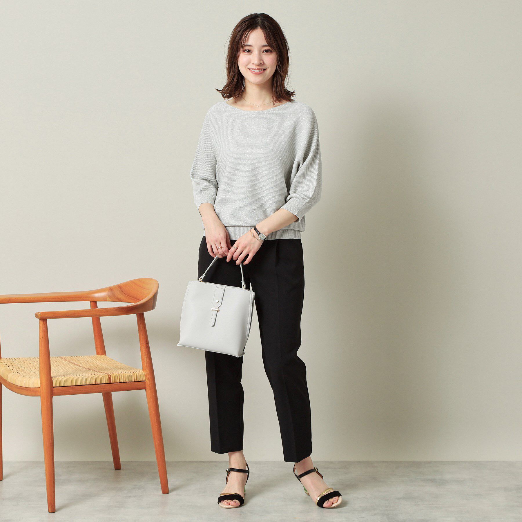 ITS&rsquo;DEMO「【UVケア／アンチピリング／洗濯機OK】ラメリブドルマンニット」|ニット・セーター|