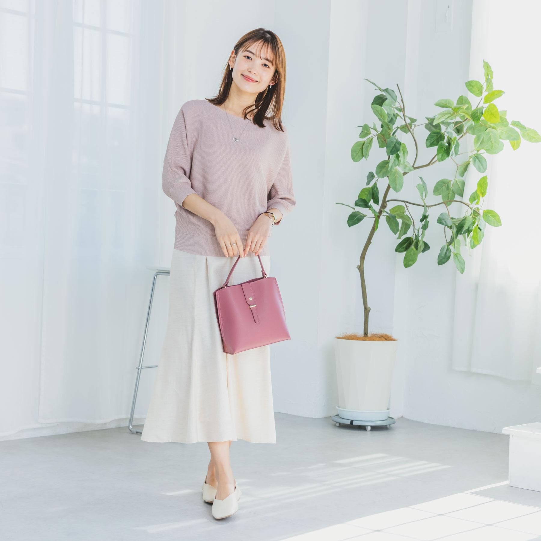 ITS&rsquo;DEMO「【UVケア／アンチピリング／洗濯機OK】ラメリブドルマンニット」|ニット・セーター|