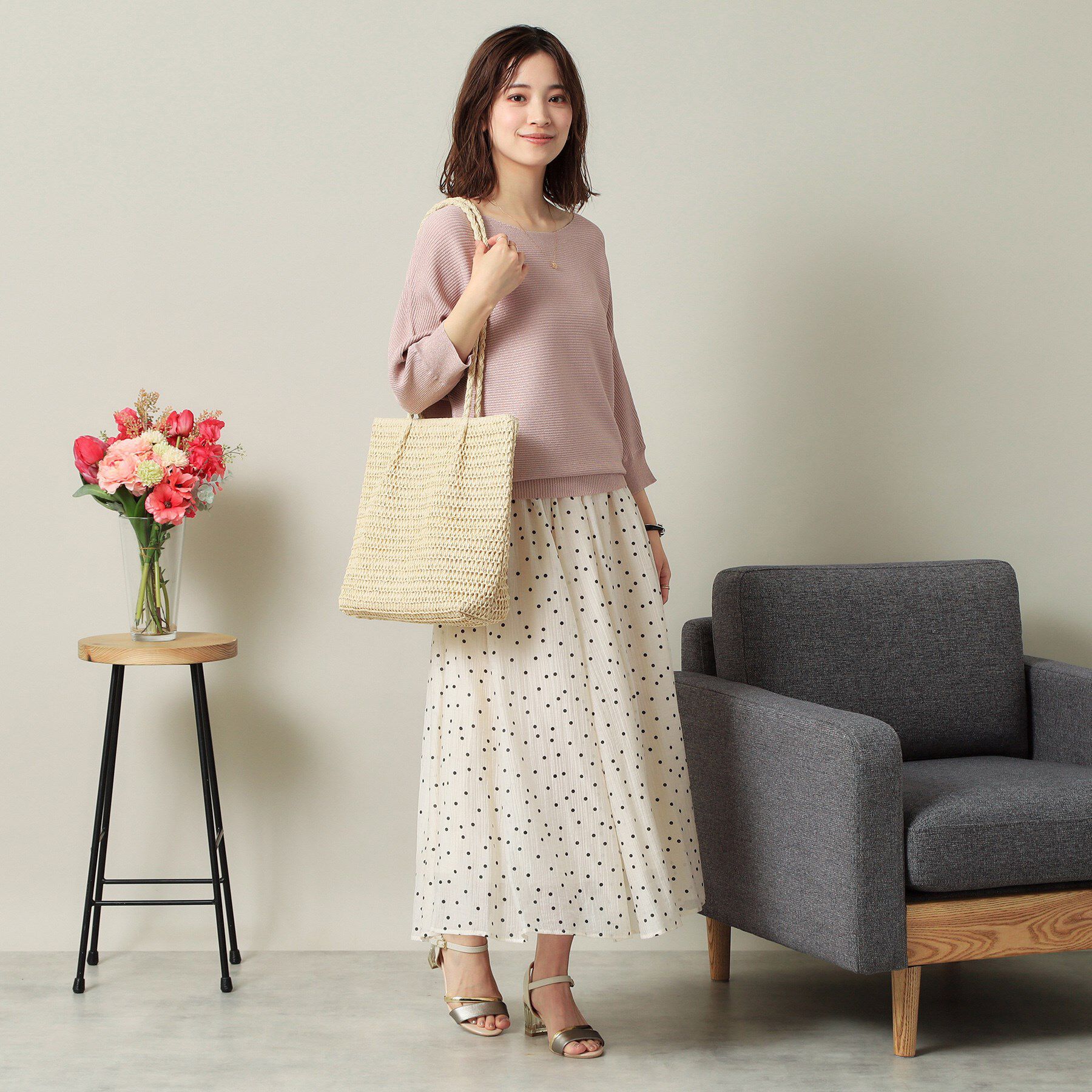 ITS&rsquo;DEMO「雑材ハンドルタックトート」|トートバッグ|