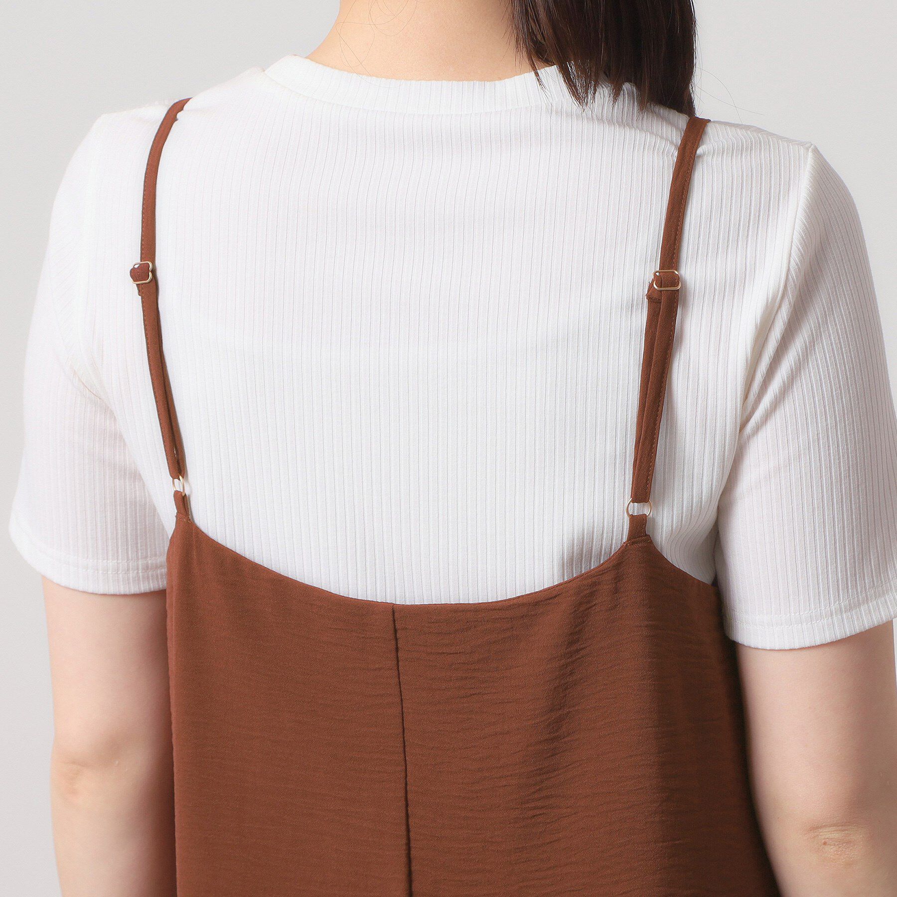 ITS&rsquo;DEMO「【接触冷感／吸水速乾／洗濯機OK／イージーケア】ジレ&times;キャミワンピースセット＜ラク服シリーズ＞」|ワンピース|