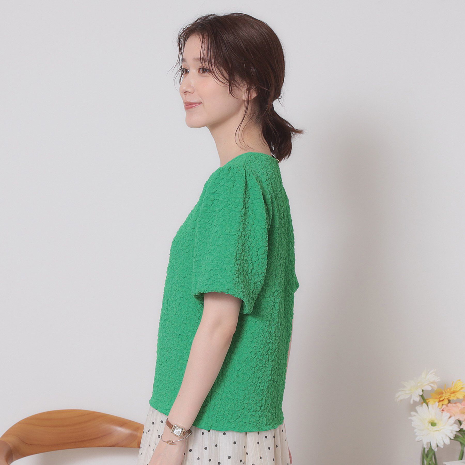 ITS&rsquo;DEMO「【手洗い可】ふくれジャカードプルオーバー」|Tシャツ・カットソー|