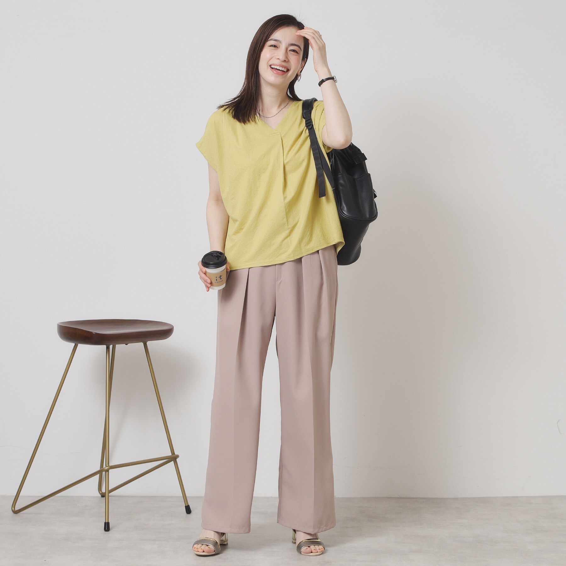 ITS&rsquo;DEMO「【接触冷感／手洗い可】カノコスキッパーブラウス」|シャツ・ブラウス|