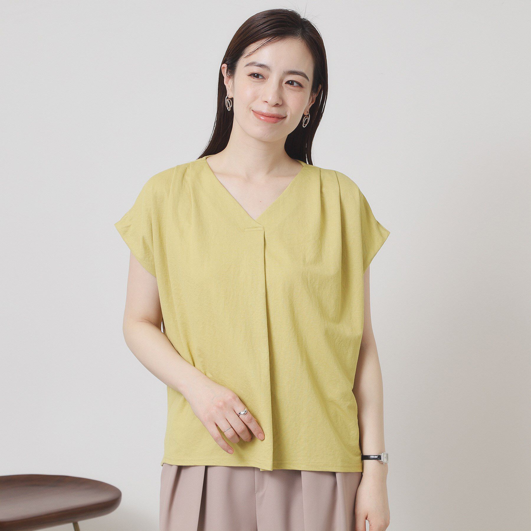 ITS&rsquo;DEMO「【接触冷感／手洗い可】カノコスキッパーブラウス」|シャツ・ブラウス|