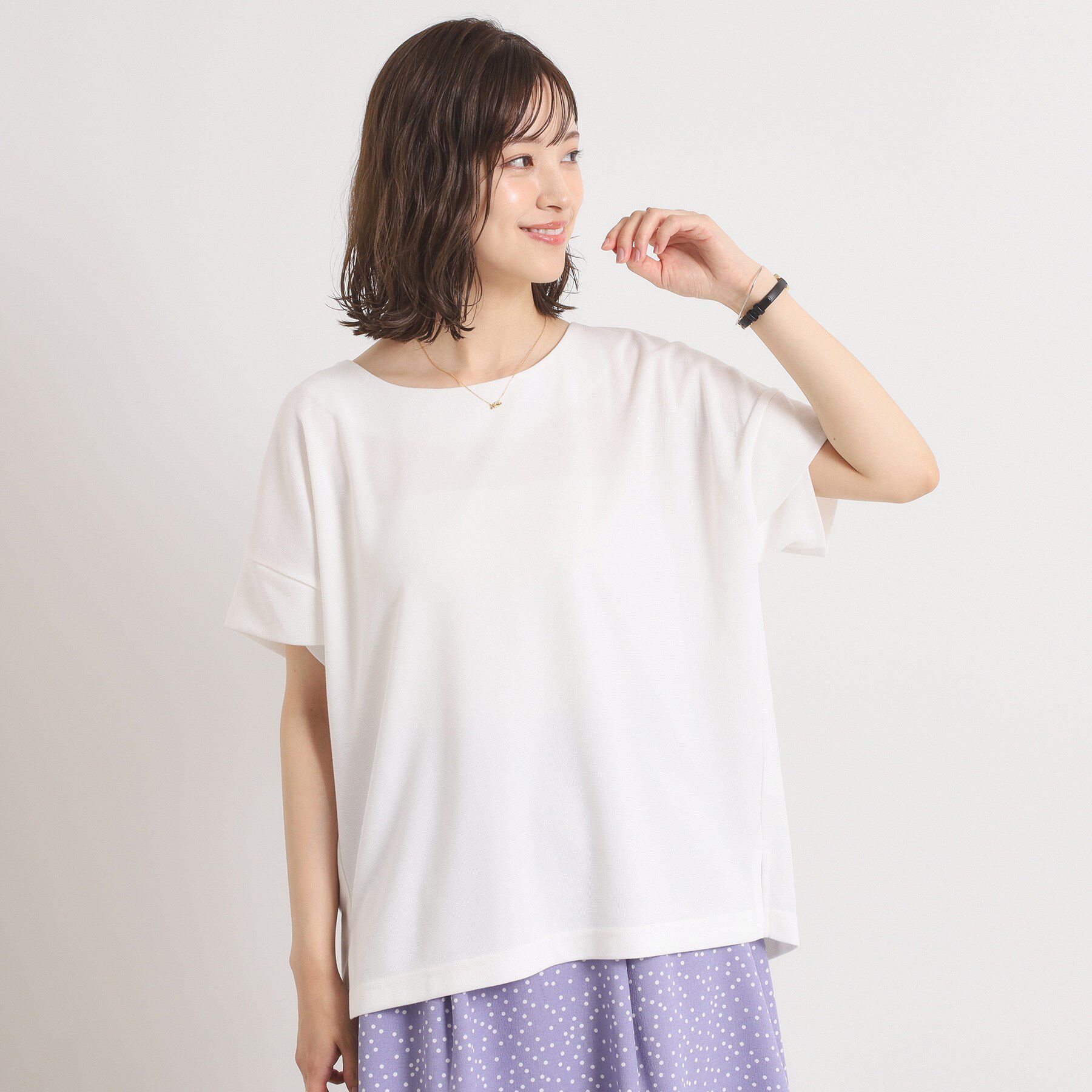 ITS&rsquo;DEMO「【接触冷感／吸水速乾／洗濯機OK】サカリバ袖タックプルオーバー」|Tシャツ・カットソー|