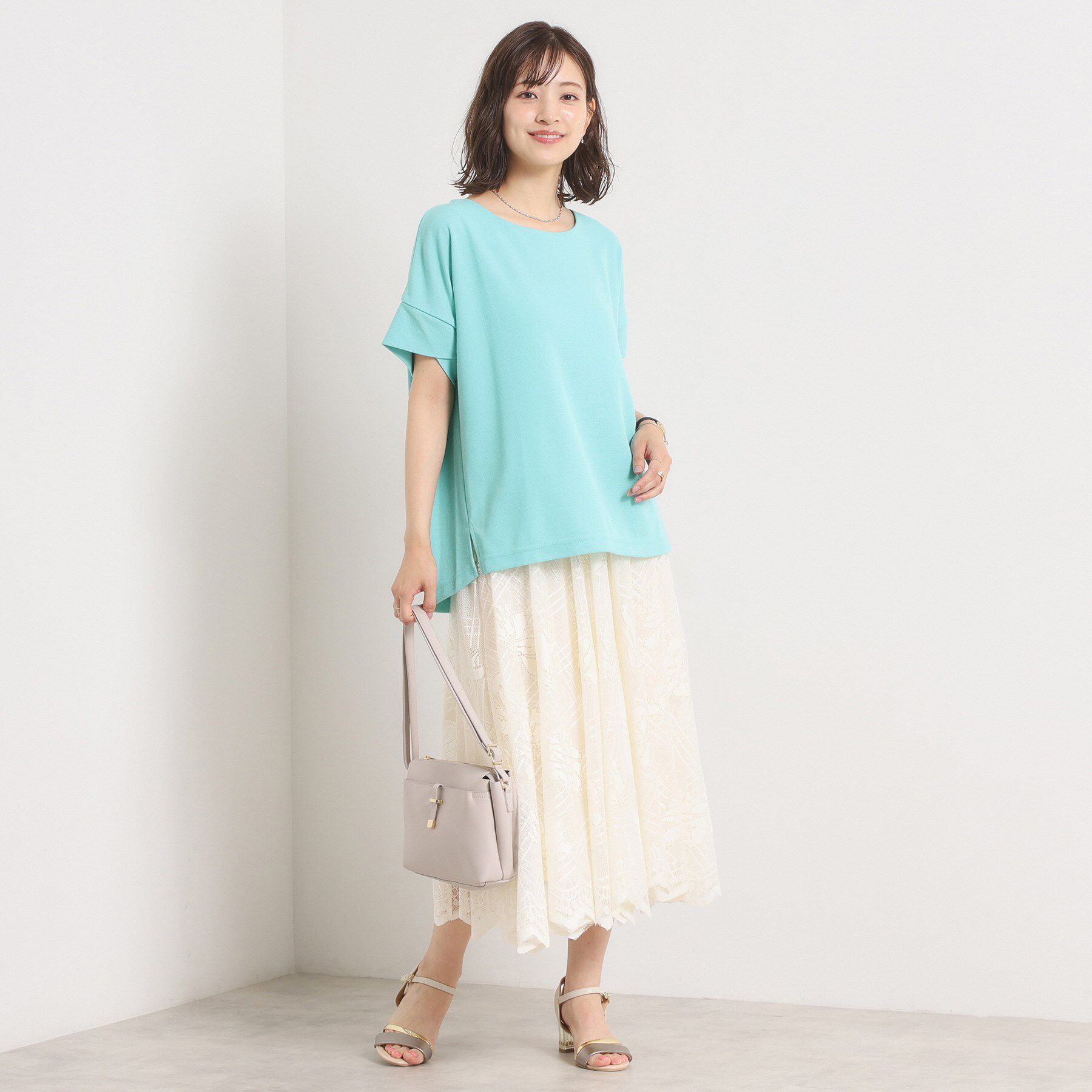 ITS&rsquo;DEMO「【接触冷感／吸水速乾／洗濯機OK】サカリバ袖タックプルオーバー」|Tシャツ・カットソー|