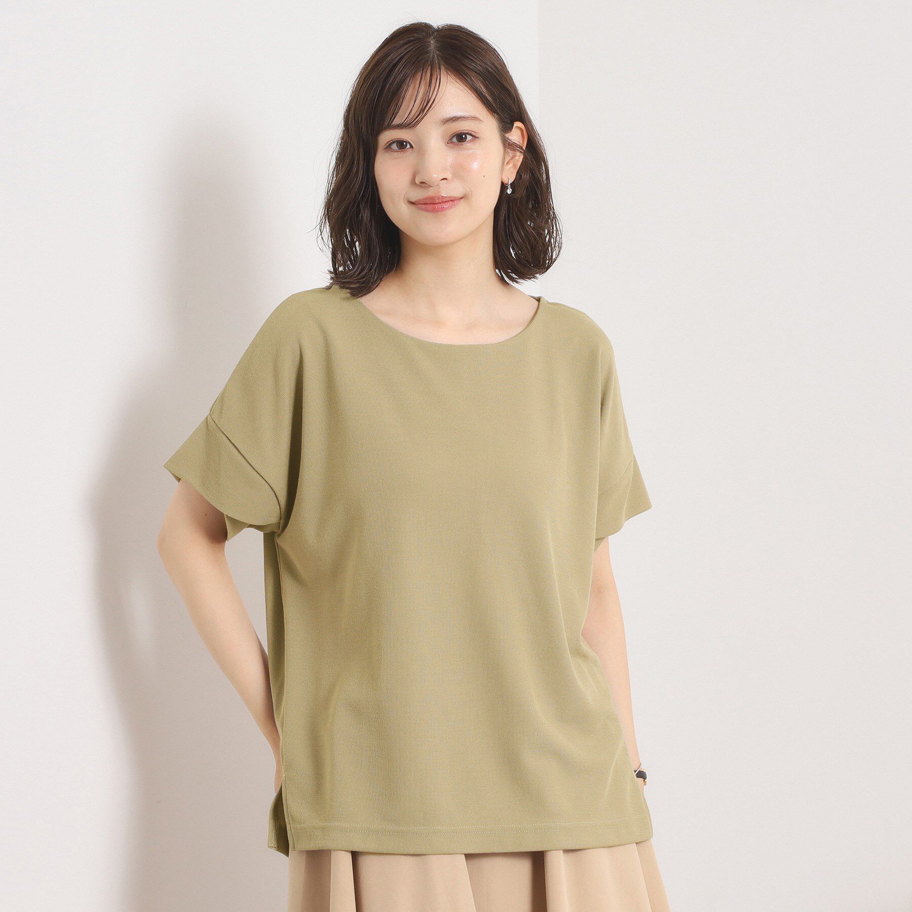 ITS&rsquo;DEMO「【接触冷感／吸水速乾／洗濯機OK】サカリバ袖タックプルオーバー」|Tシャツ・カットソー|