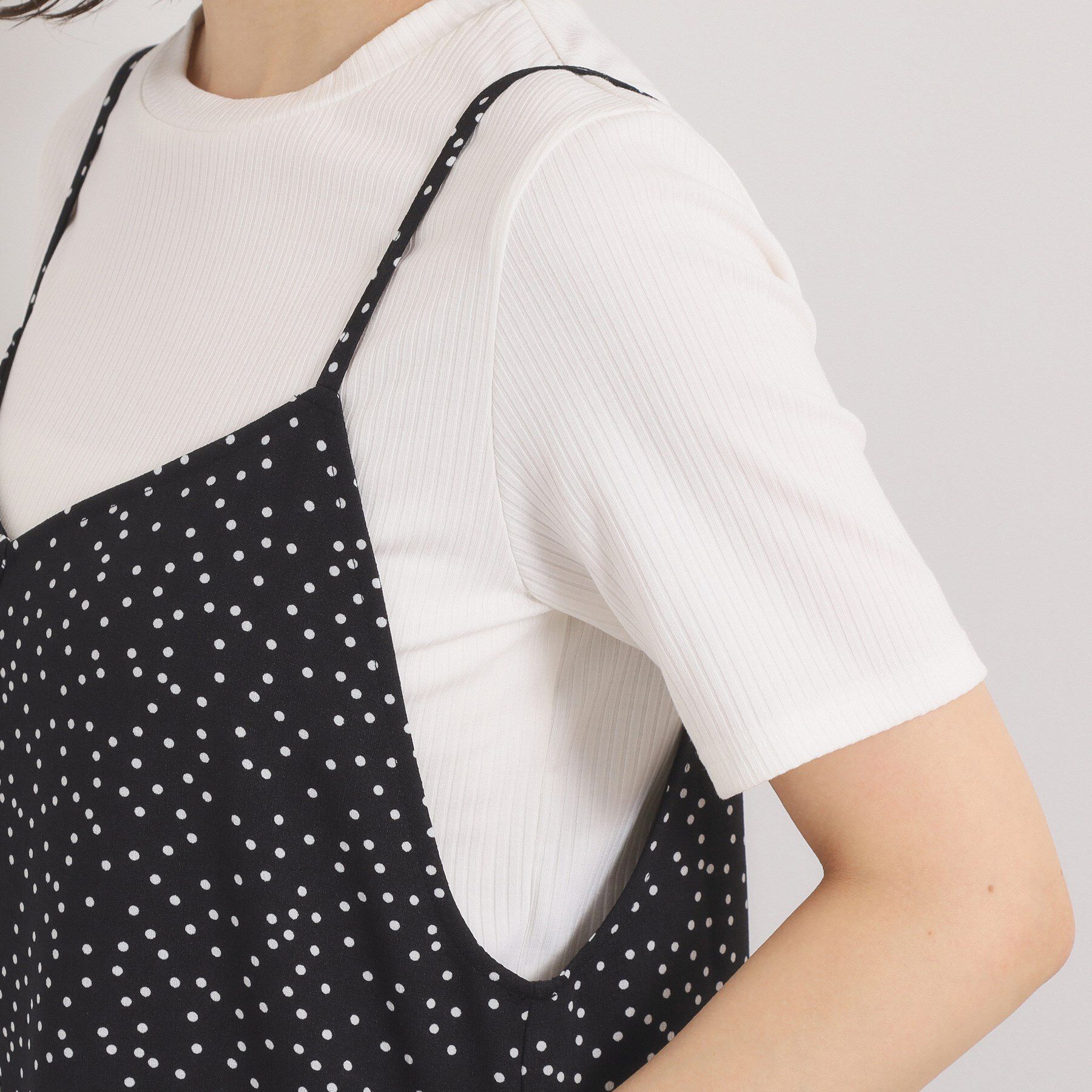 ITS&rsquo;DEMO「【UVカット／速乾／冷感／洗濯機OK／洗濯後しわになりにくい】麻調ストレッチキャミワンピ＜ラク服シリ」|ワンピース|