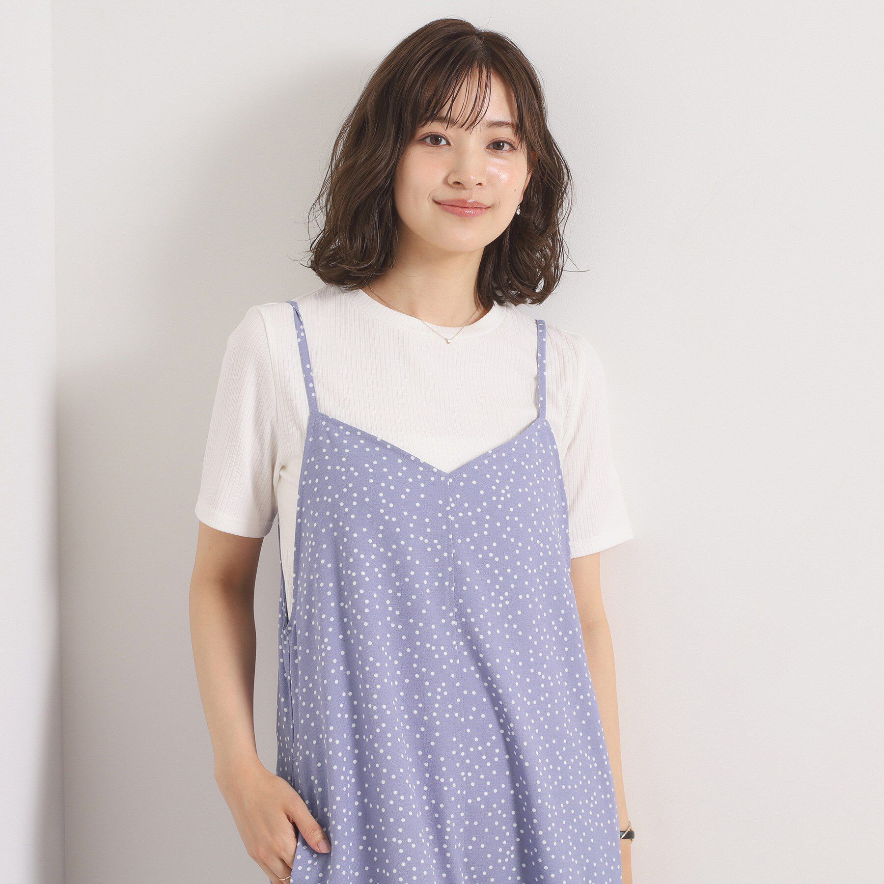 ITS&rsquo;DEMO「【UVカット／速乾／冷感／洗濯機OK／洗濯後しわになりにくい】麻調ストレッチキャミワンピ＜ラク服シリ」|ワンピース|