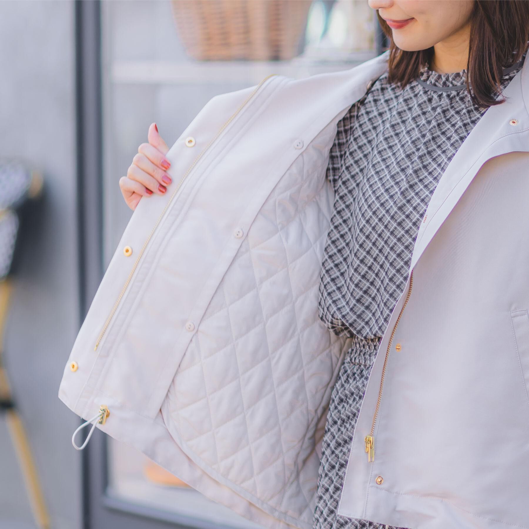 ITS&rsquo;DEMO「【撥水／花粉防止／手洗い可】キルトライナー付きマウンテンパーカー」|ブルゾン・スタジャン|