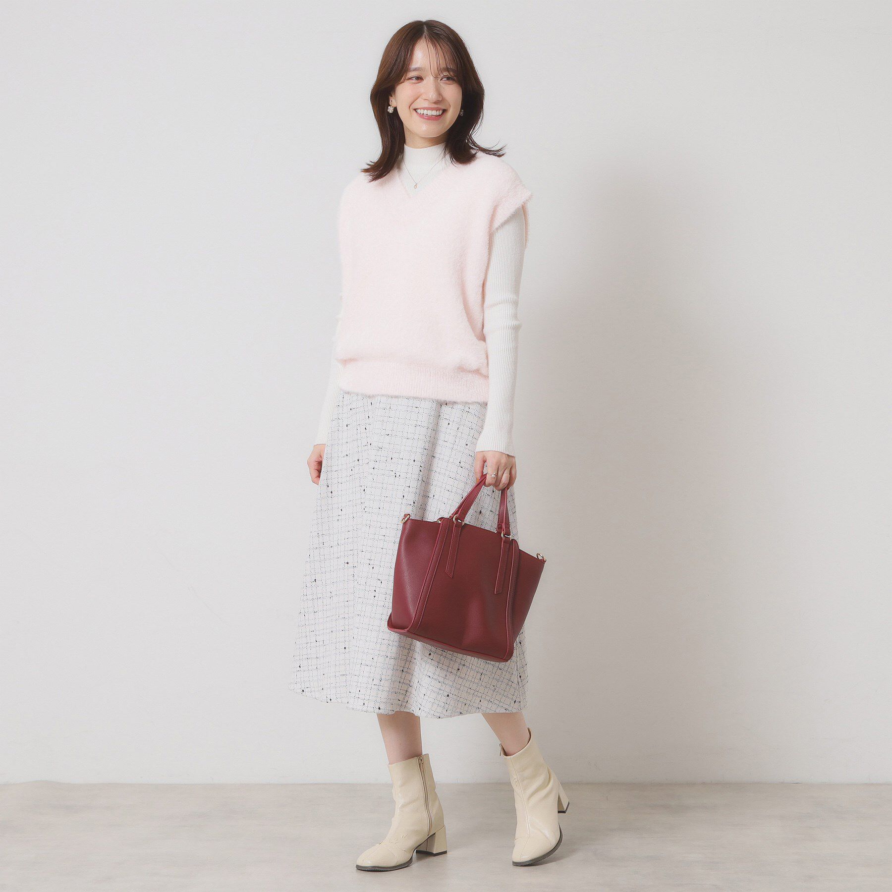 ITS&rsquo;DEMO「【手洗い可】フェザーヤーンニットジレ」|ニット・セーター|