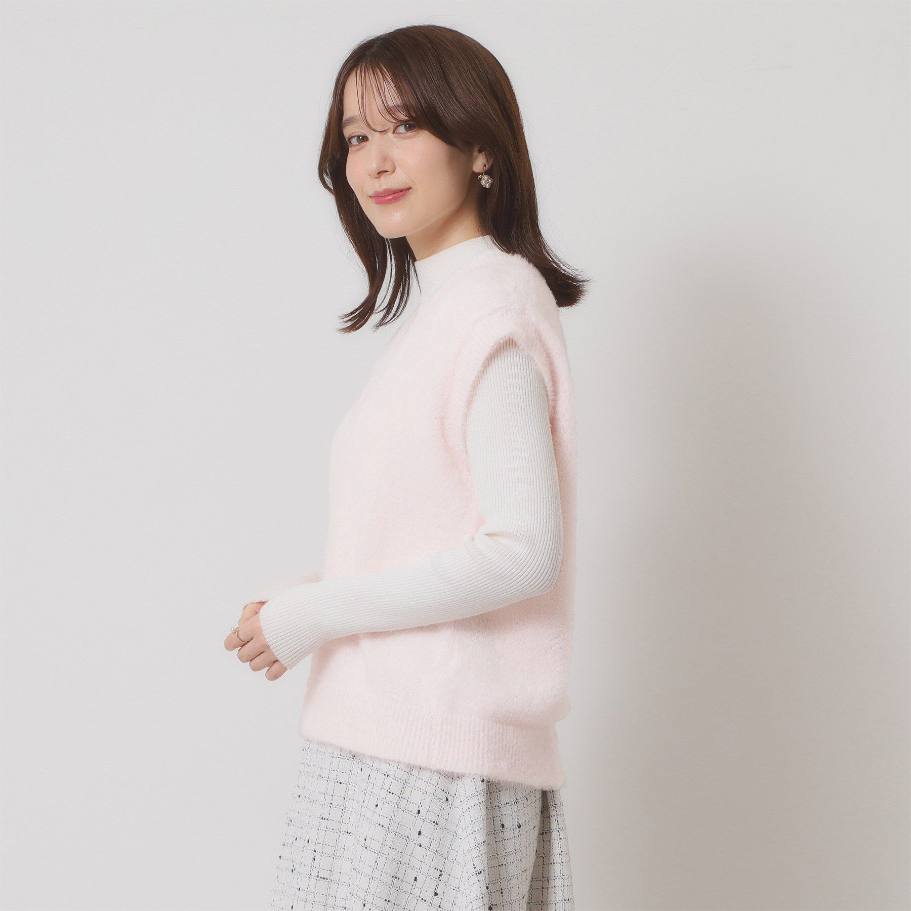 ITS&rsquo;DEMO「【手洗い可】フェザーヤーンニットジレ」|ニット・セーター|