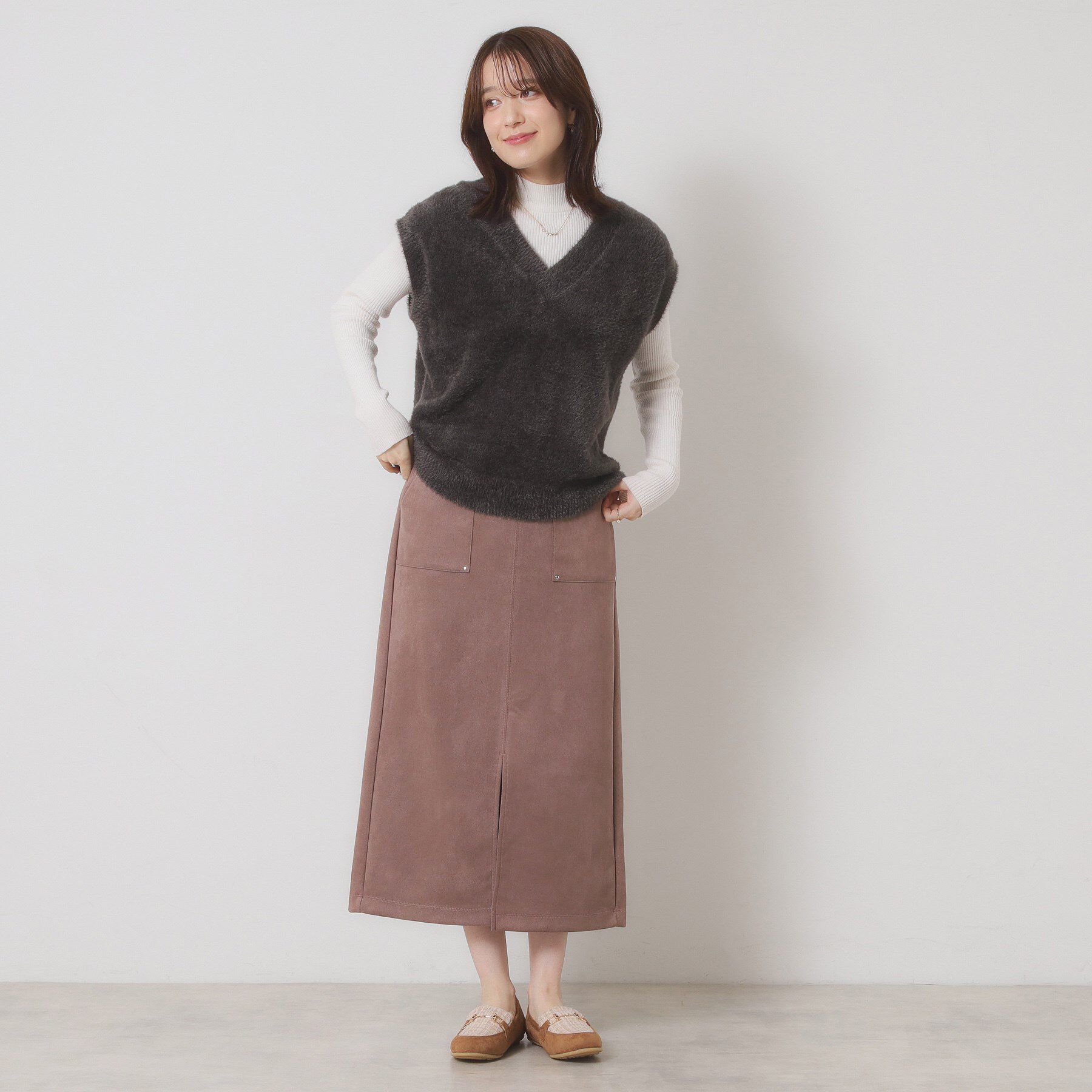 ITS&rsquo;DEMO「【手洗い可】フェザーヤーンニットジレ」|ニット・セーター|