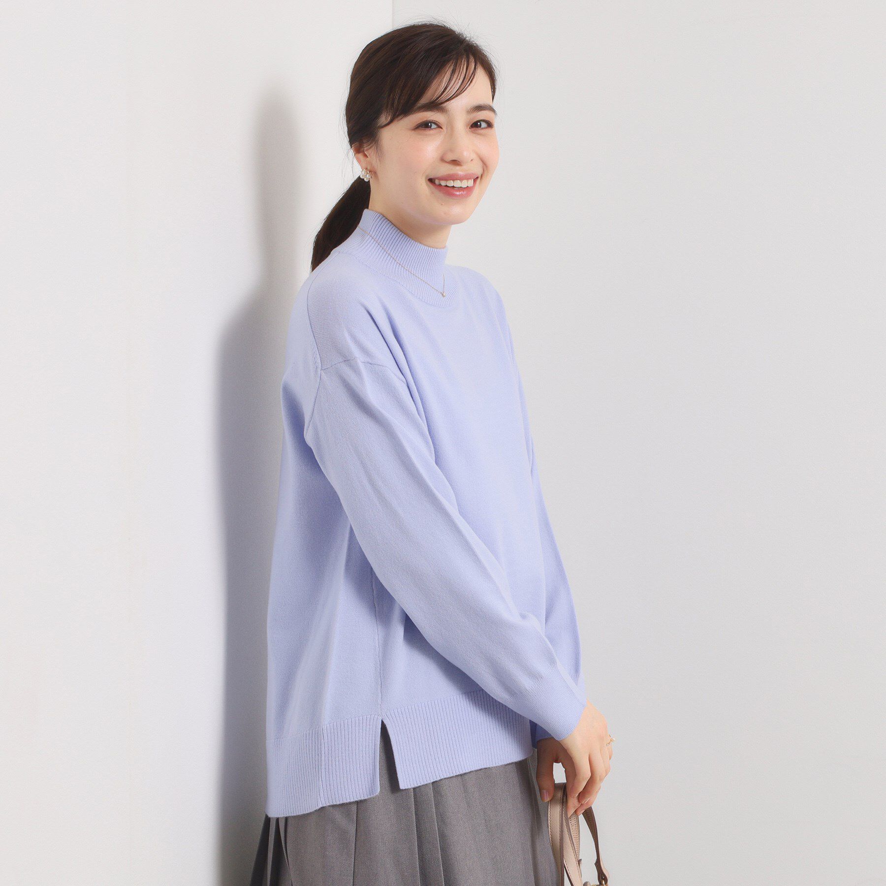 ITS&rsquo;DEMO「【静電気防止／手洗い可】クリーミータッチハイネックニット」|ニット・セーター|