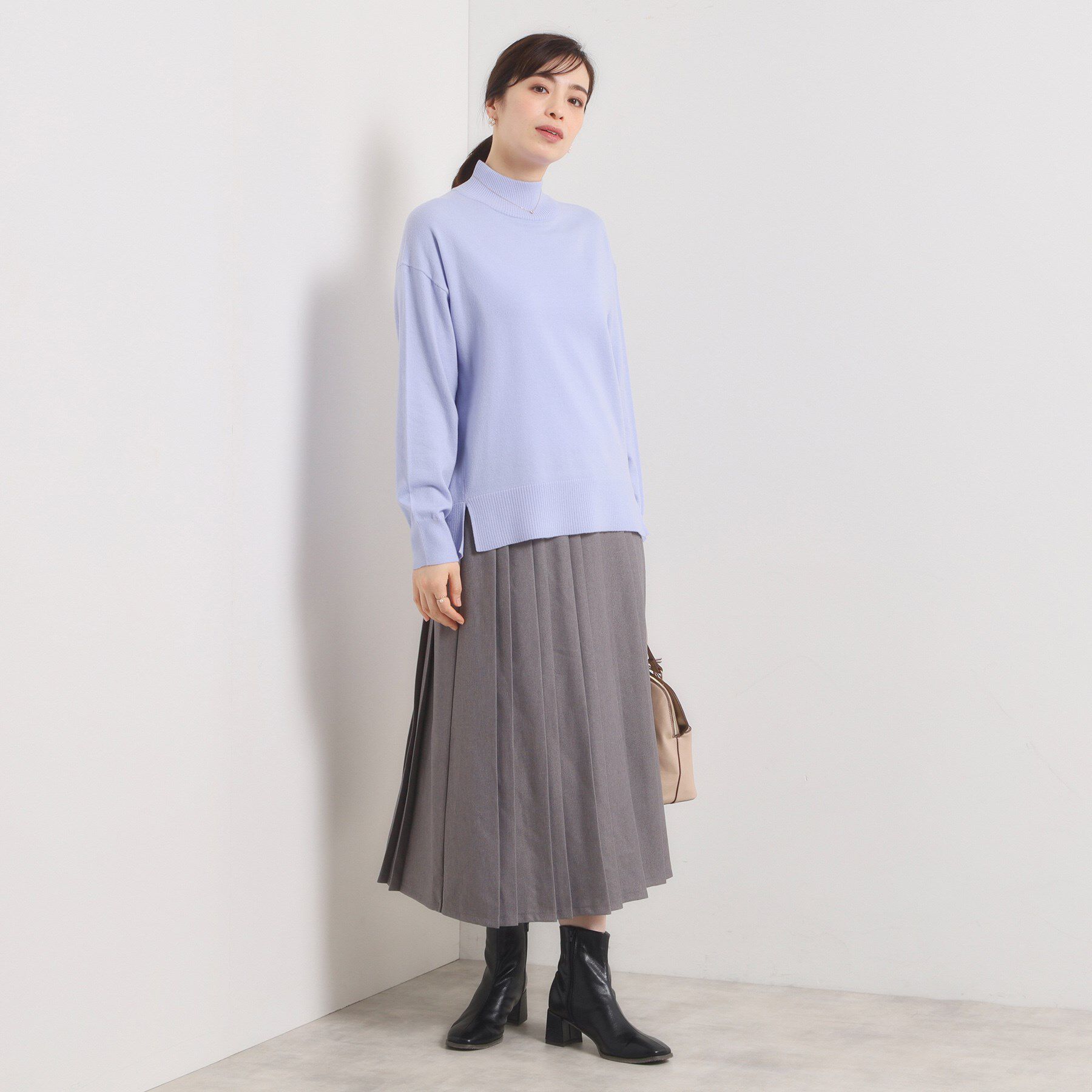 ITS&rsquo;DEMO「【静電気防止／手洗い可】クリーミータッチハイネックニット」|ニット・セーター|