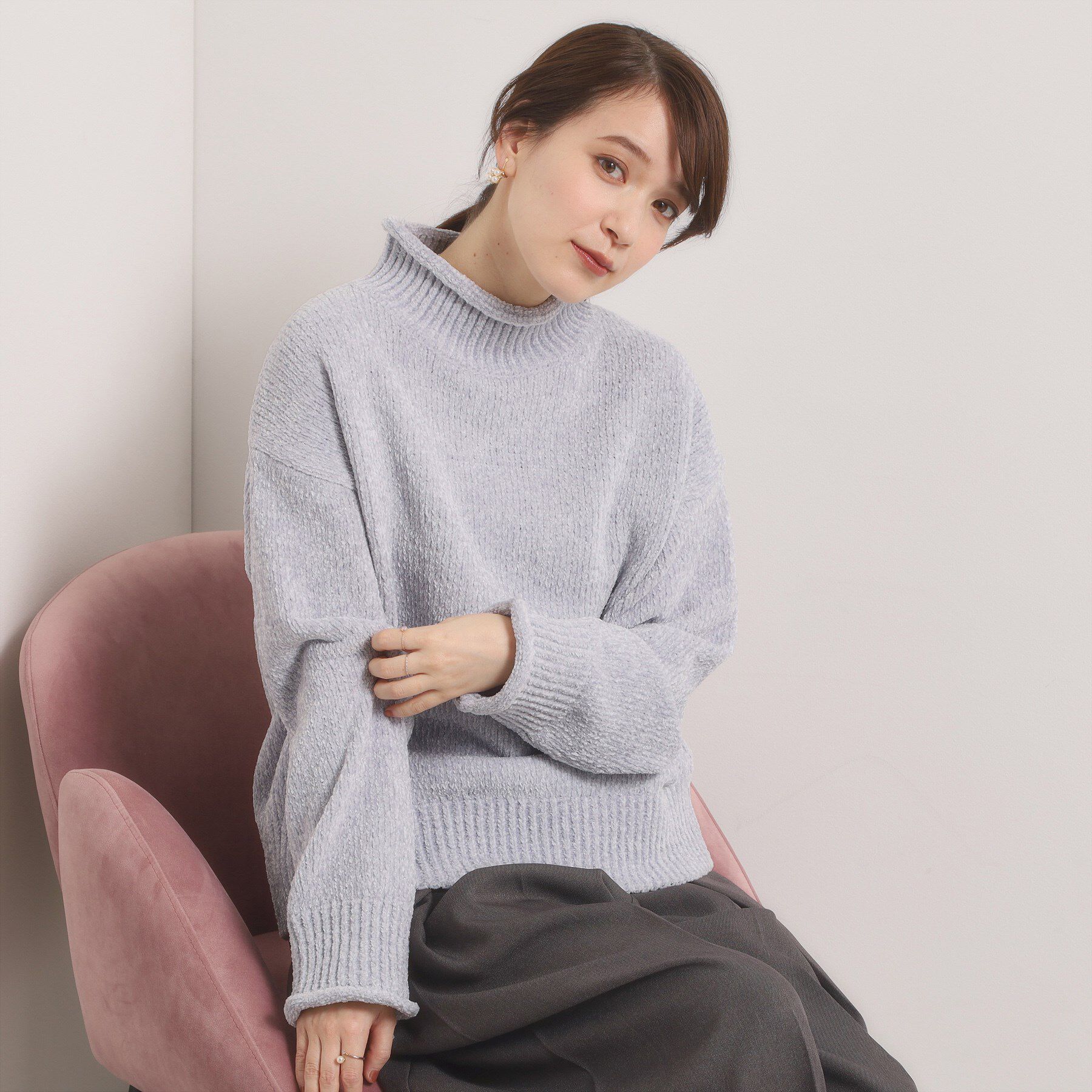 ITS&rsquo;DEMO「【手洗い可】ベロアモールニット」|ニット・セーター|