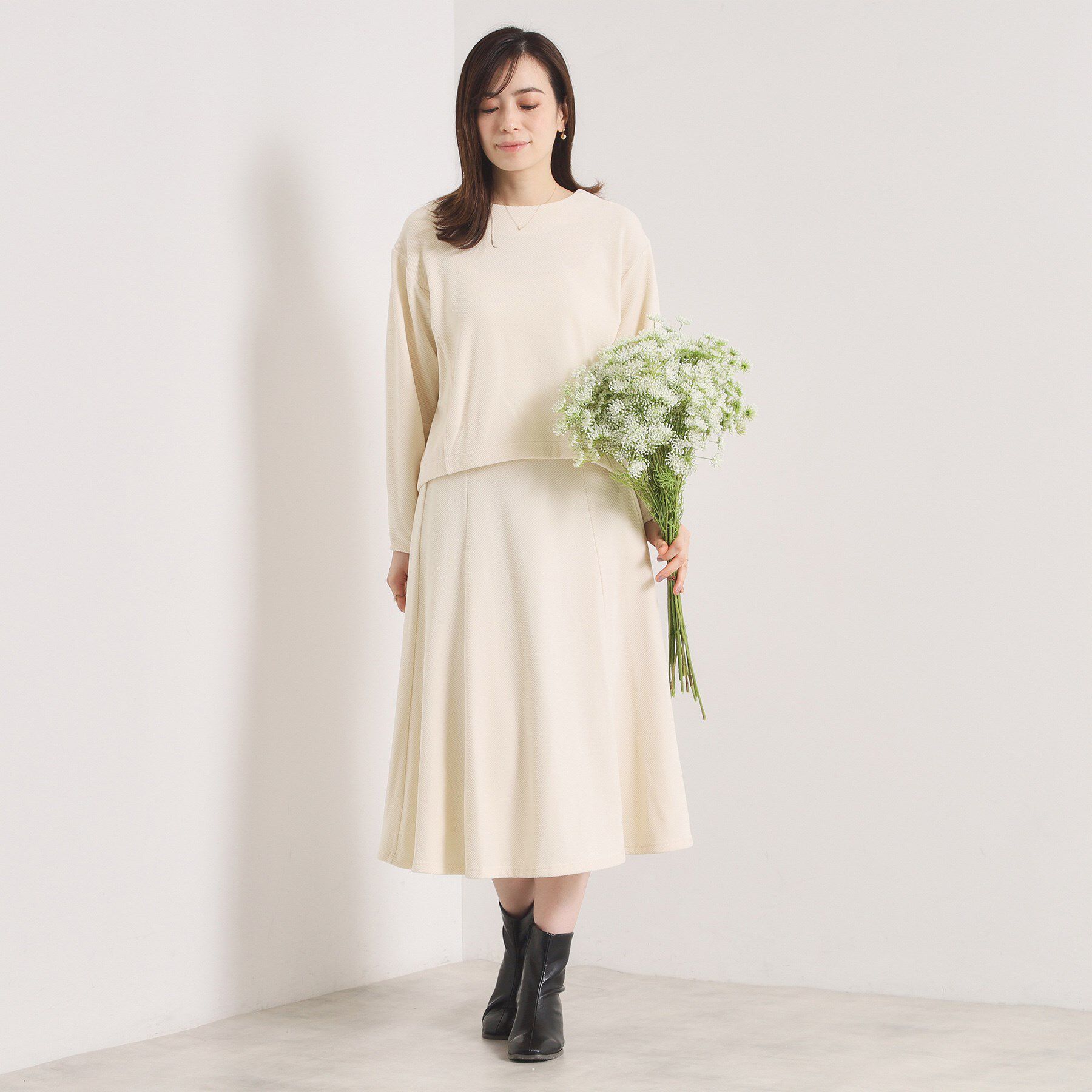 ITS&rsquo;DEMO「【手洗い可／セットアップ可】カットツイルスカート」|スカート|