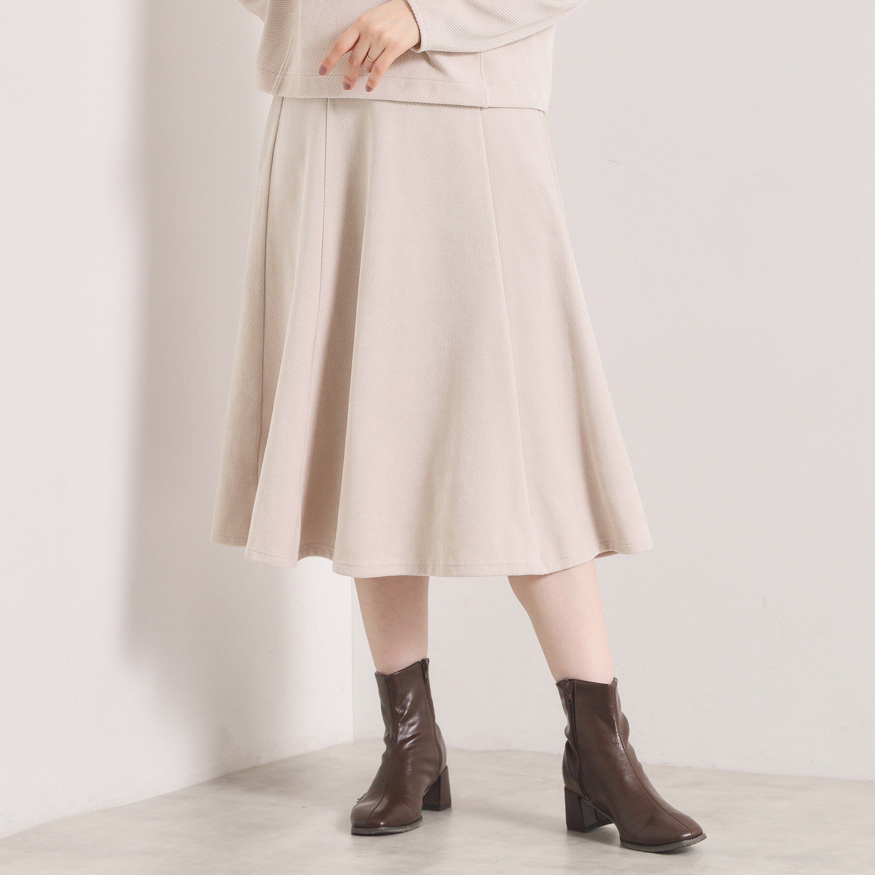 ITS&rsquo;DEMO「【手洗い可／セットアップ可】カットツイルスカート」|スカート|グレージュ(050)