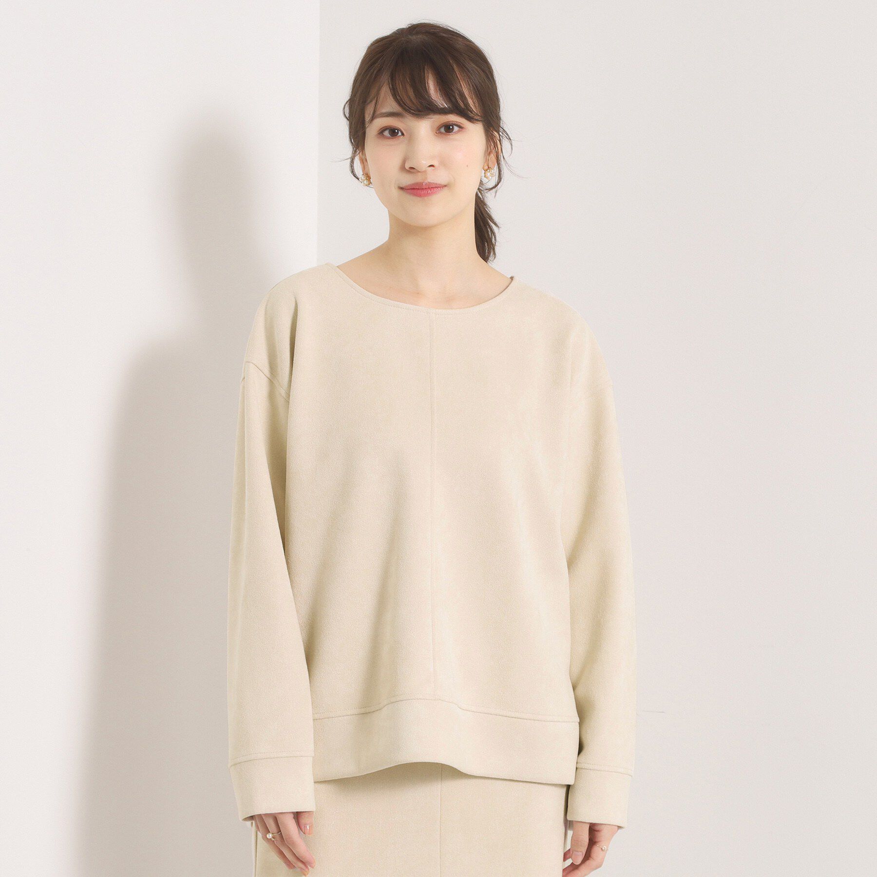 ITS&rsquo;DEMO「【セットアップ可／手洗い可】カットスエードプルオーバー」|Tシャツ・カットソー|