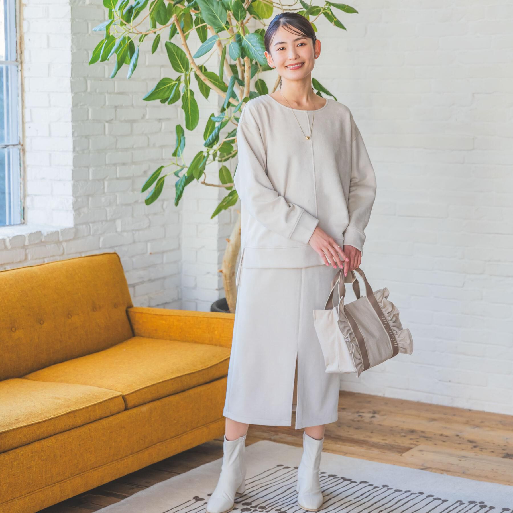 ITS&rsquo;DEMO「【セットアップ可／手洗い可】カットスエードプルオーバー」|Tシャツ・カットソー|