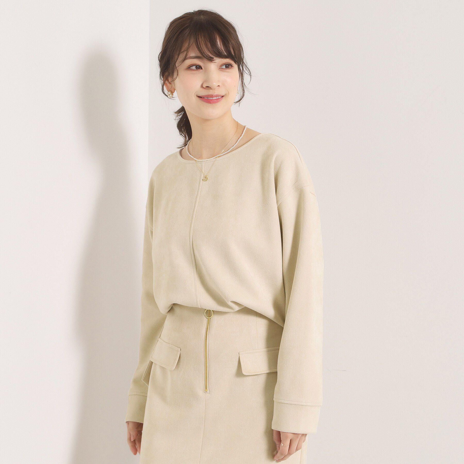 ITS&rsquo;DEMO「【セットアップ可／手洗い可】カットスエードプルオーバー」|Tシャツ・カットソー|