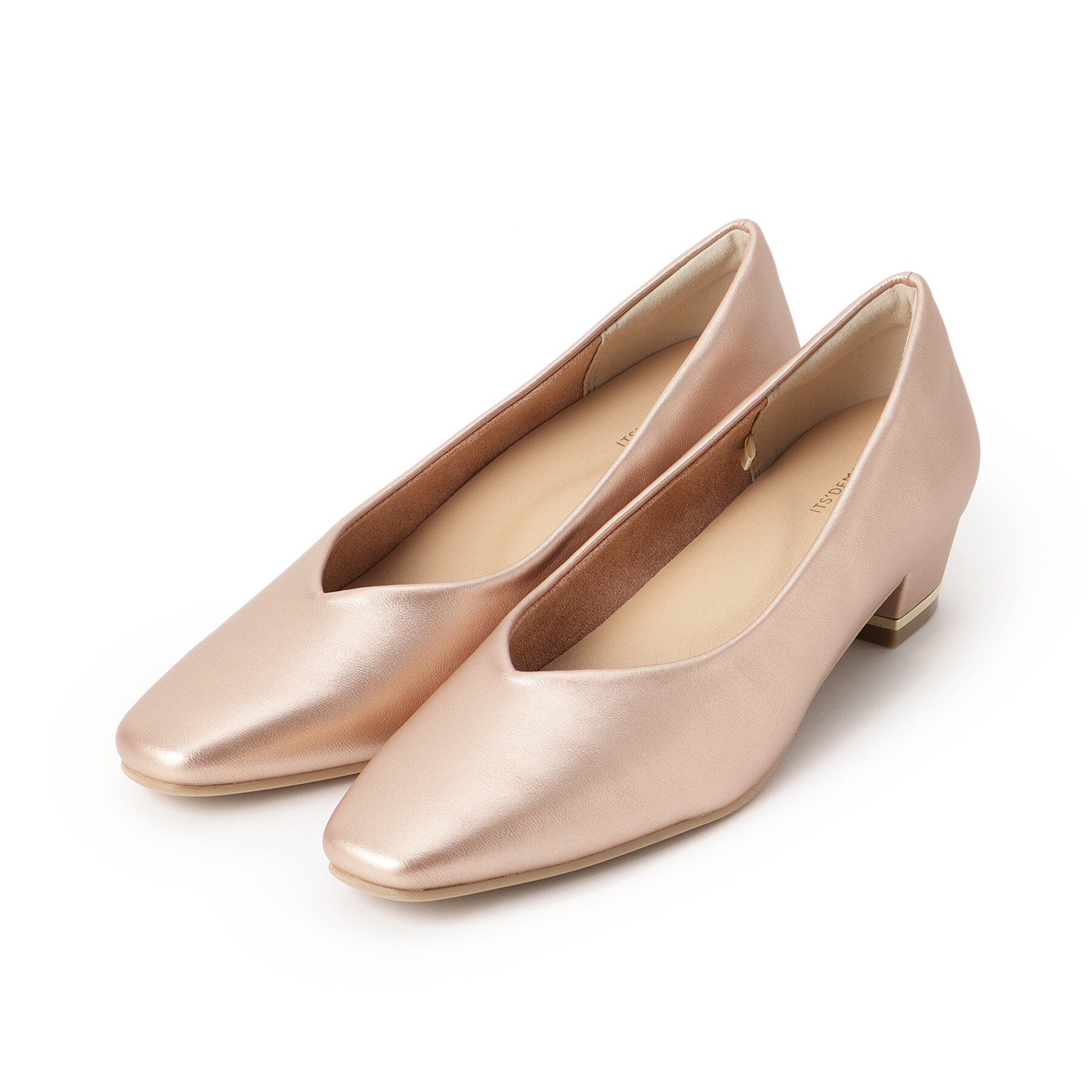ITS&rsquo;DEMO「【クッション性／静音】ローヒールベーシックパンプス」|パンプス|ピンクゴールド(00