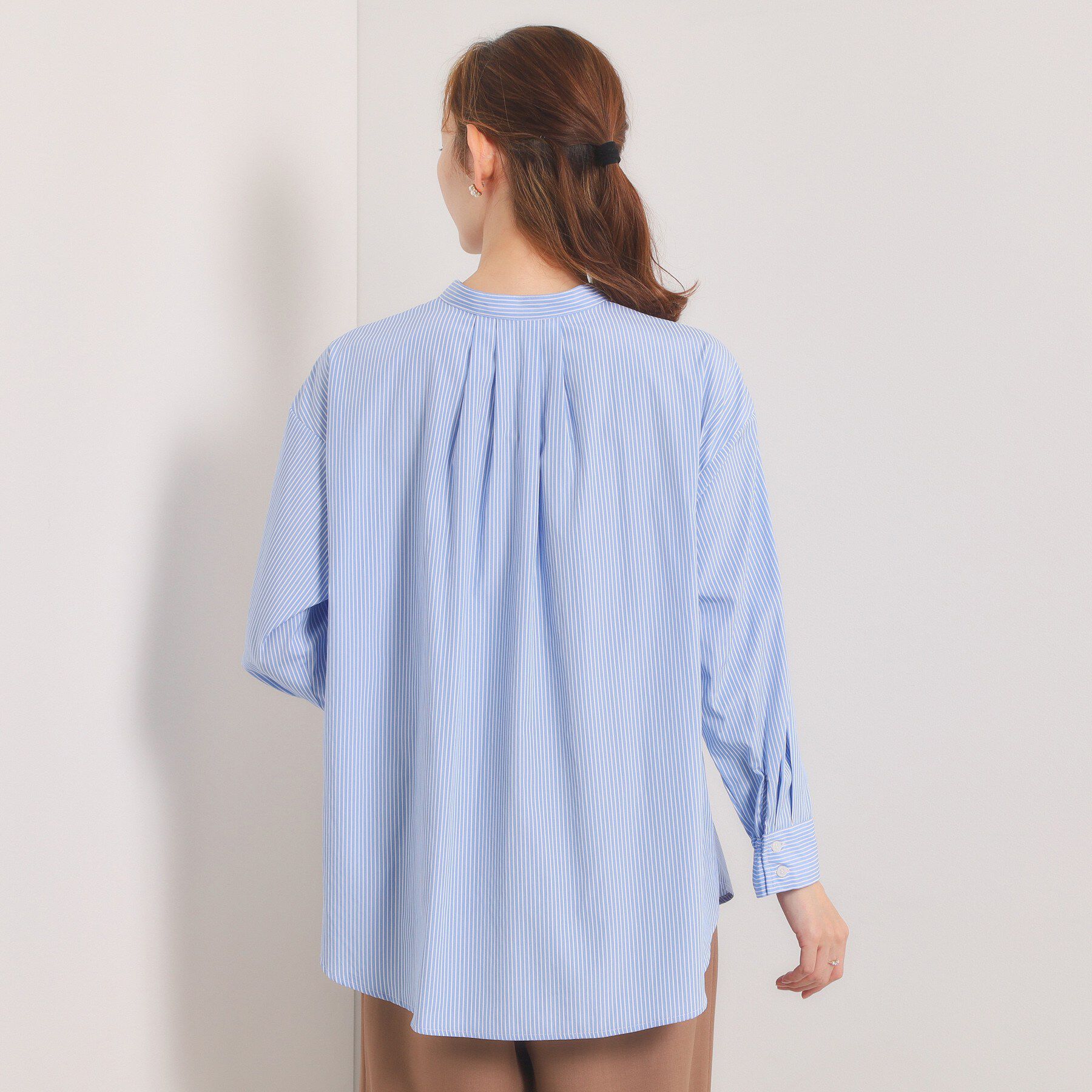 ITS&rsquo;DEMO「【手洗い可】2wayストライプブラウス」|シャツ・ブラウス|
