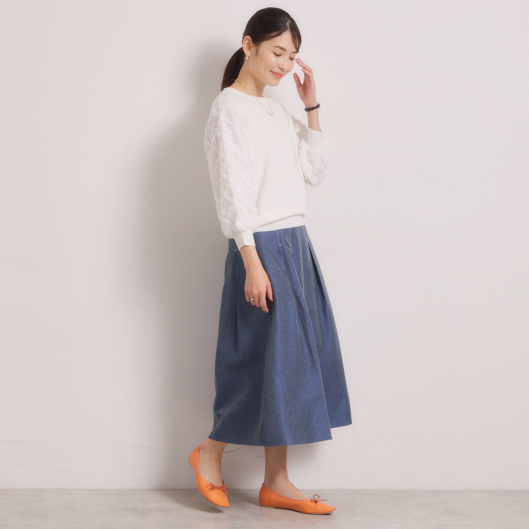 ITS&rsquo;DEMO「【洗濯機OK】デニム風スカート」|スカート|