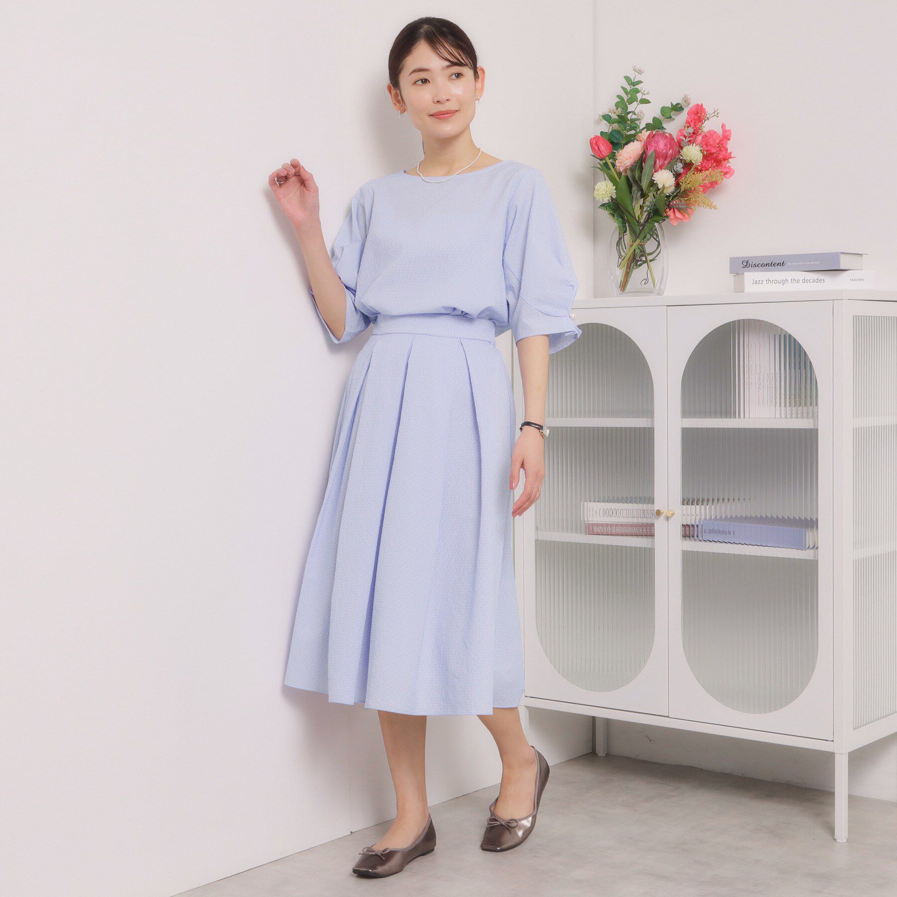 ITS&rsquo;DEMO「【手洗い可／セットアップ可】サッカースカート」|スカート|