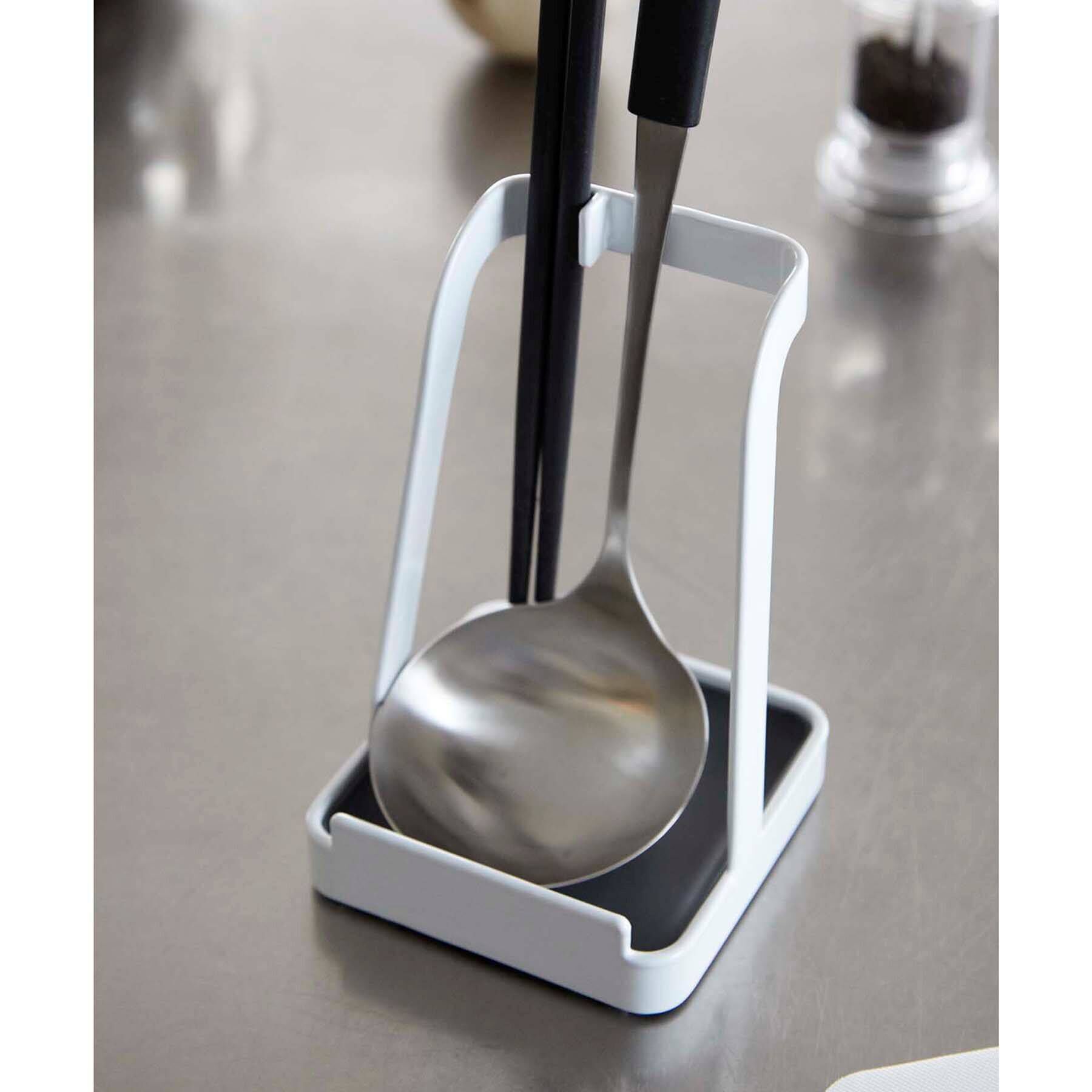 212 KITCHEN STORE「お玉＆鍋フタスタンド WH 山崎実業 ＜tower タワー＞」|食器・キッチングッズ|