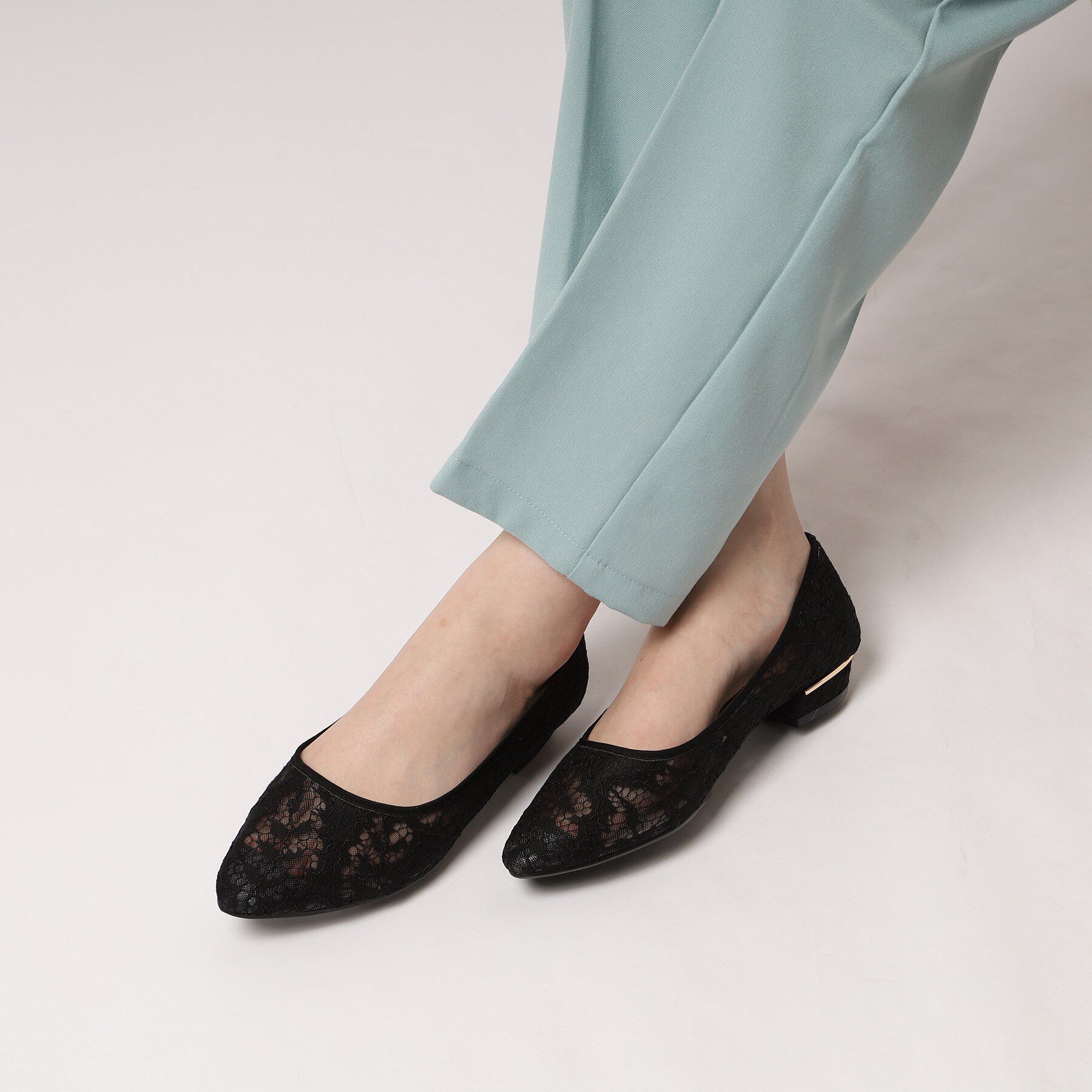 ESPERANZA「《定番》晴雨兼用クッションフラットパンプス」|パンプス|