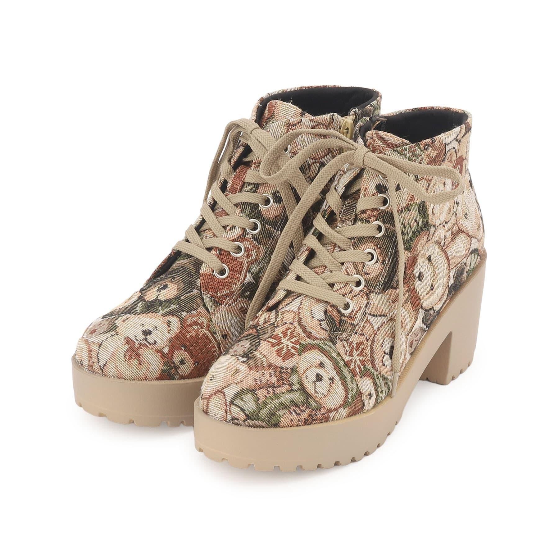 csT&P「一体厚底レースアップブーツ」|ショートブーツ|