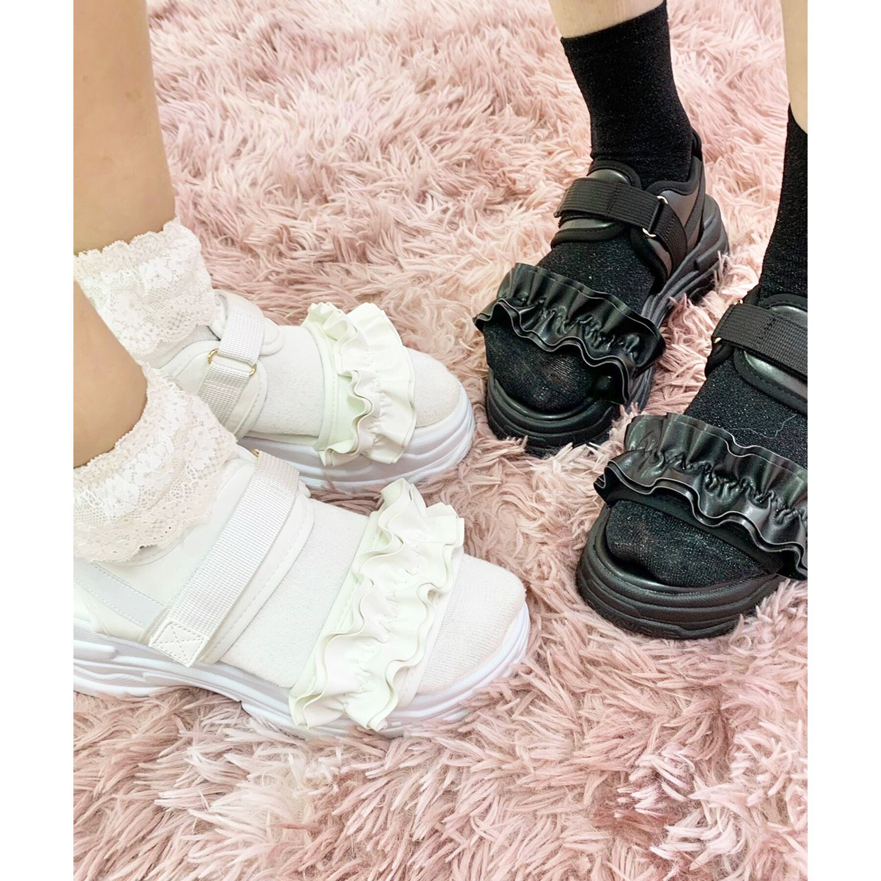 csT&P「厚底フリルスポサン」|サンダル|