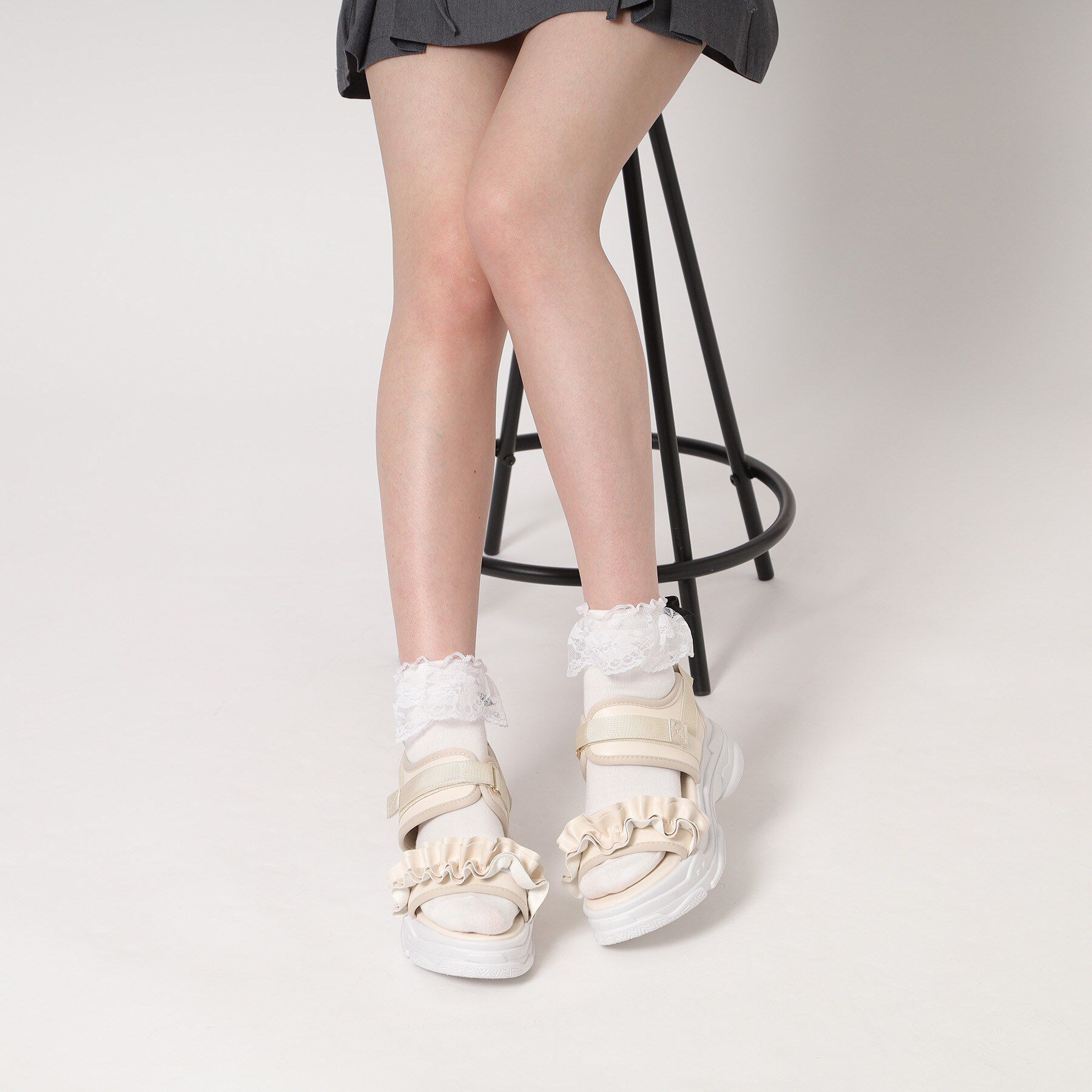 csT&P「厚底フリルスポサン」|サンダル|