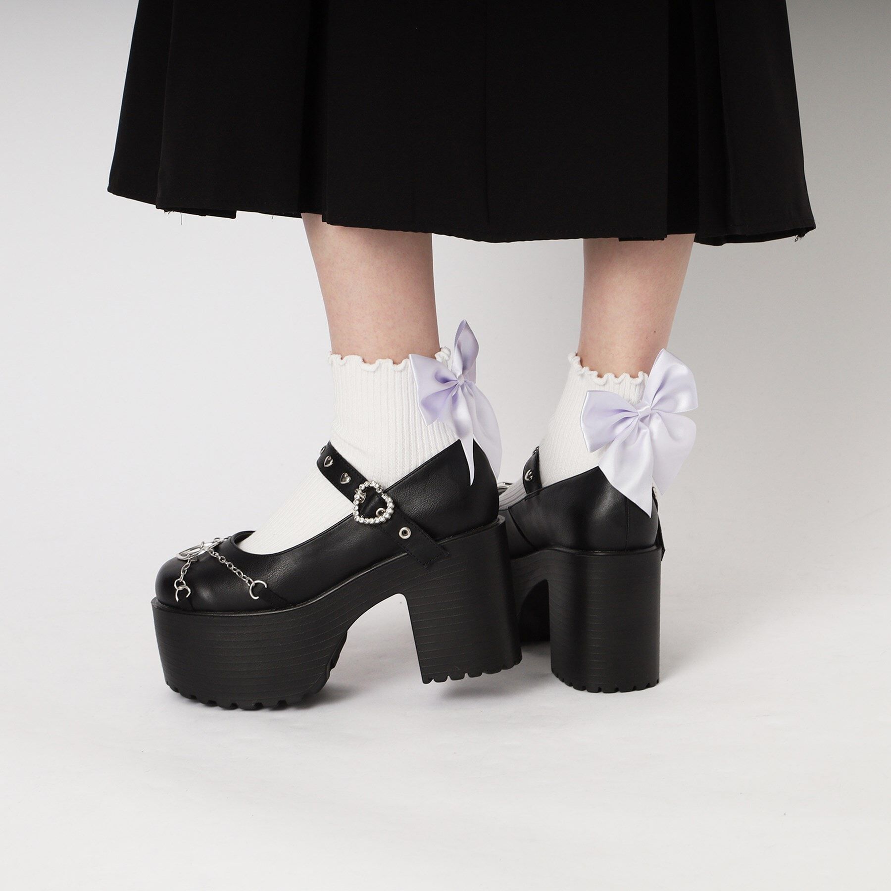 csT&P「厚底ハート付きチェーンパンプス 24SS」|パンプス|