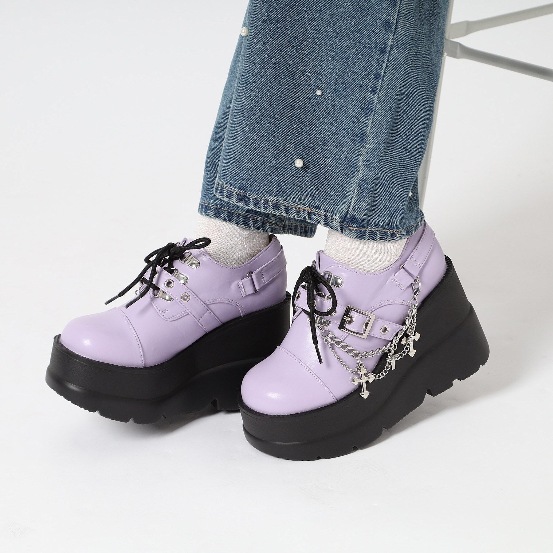 csT&P「厚底チェーン付きパンプス」|パンプス|