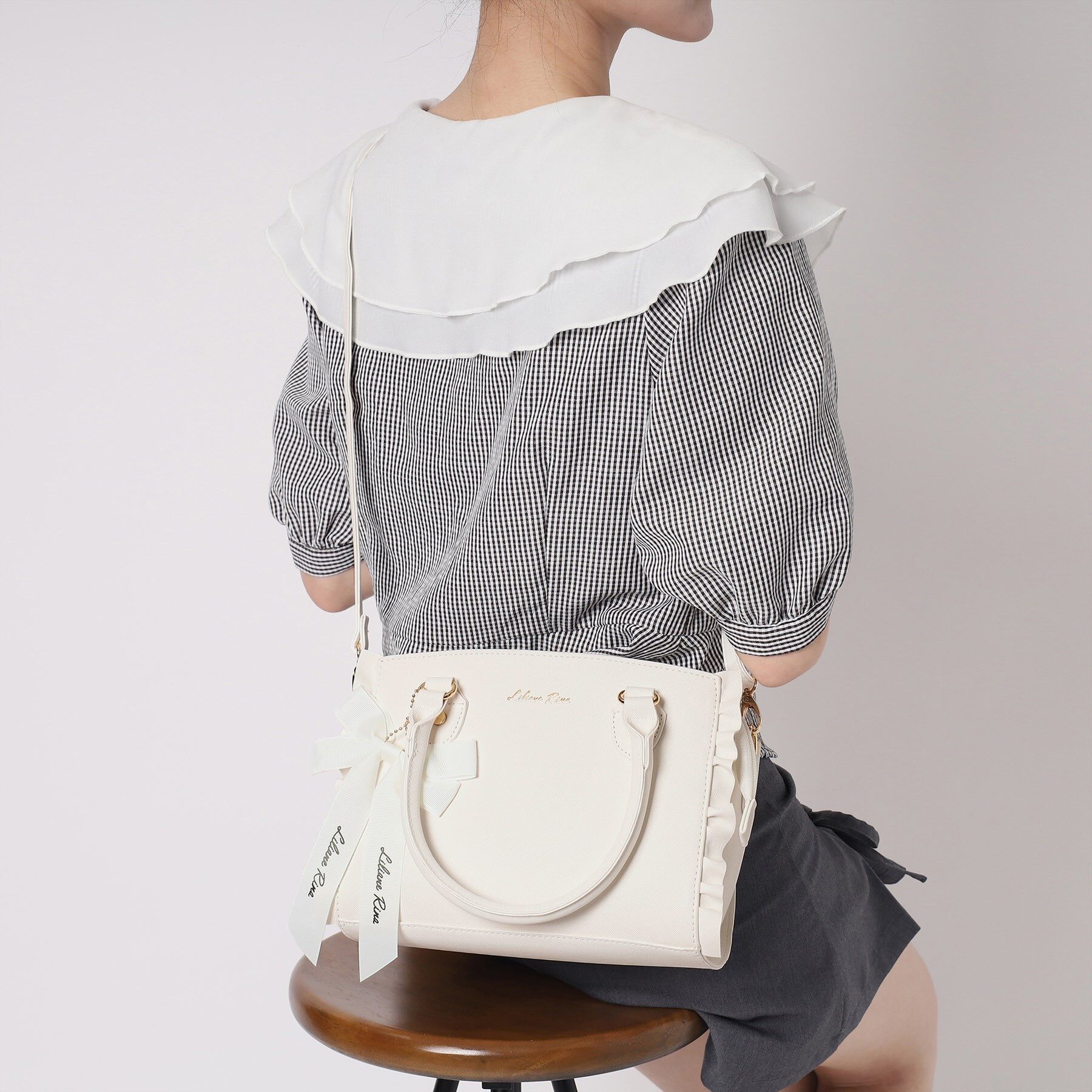 Ober Tashe「サイドフリル2WAYボストン」|ボストンバッグ|