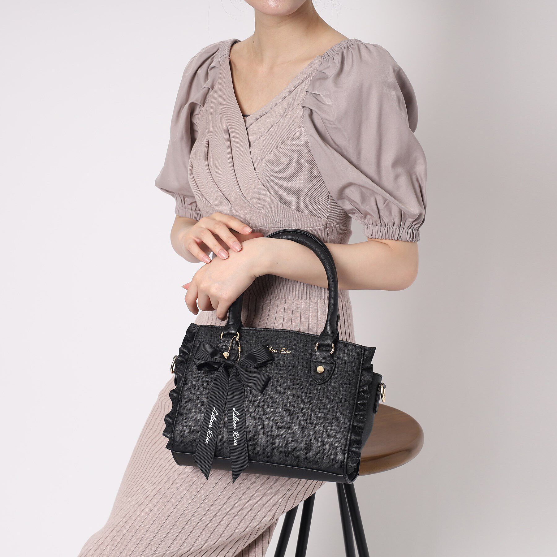 Ober Tashe「サイドフリル2WAYボストン」|ボストンバッグ|