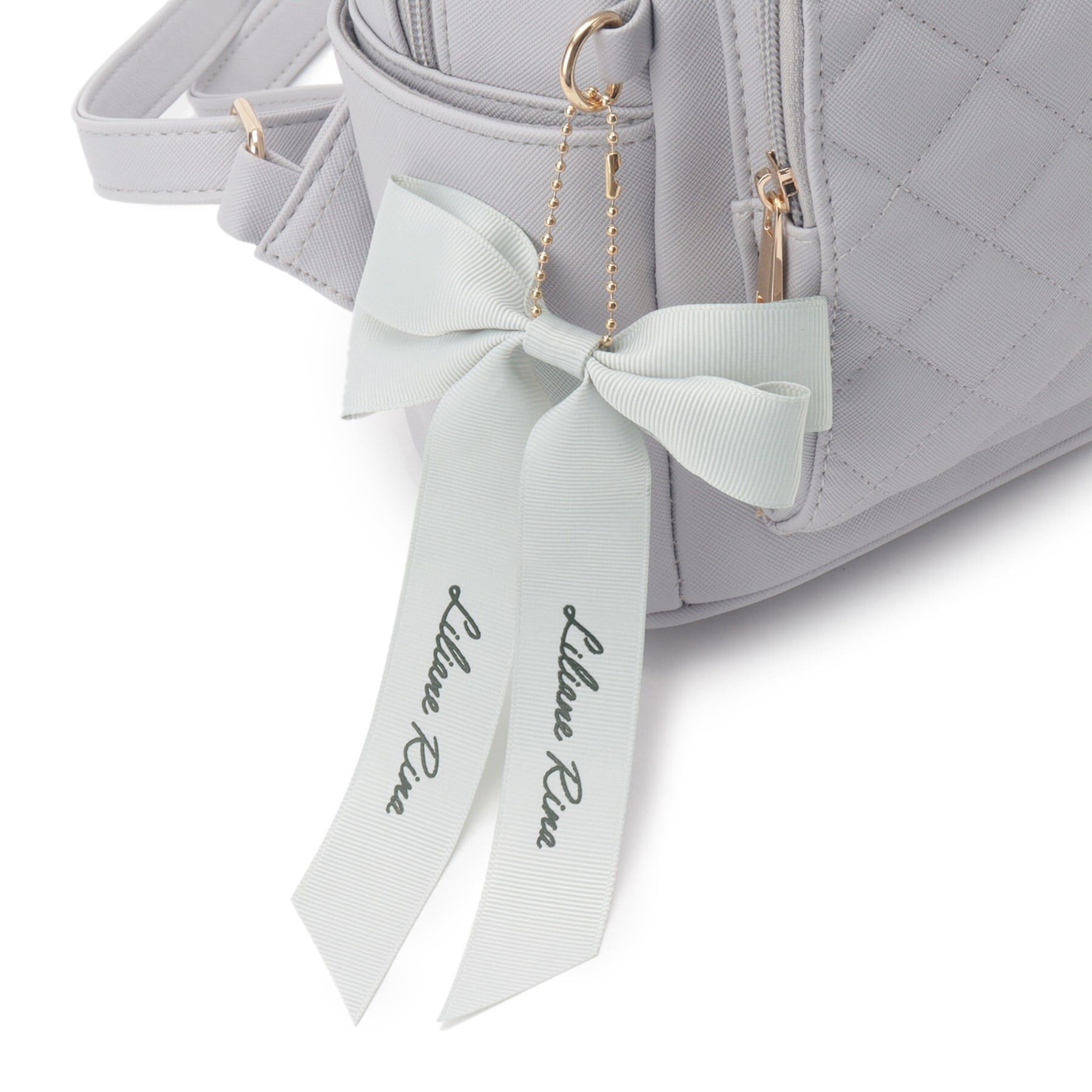 Ober Tashe「リボンチャーム付キルティングミニリュック」|リュック|