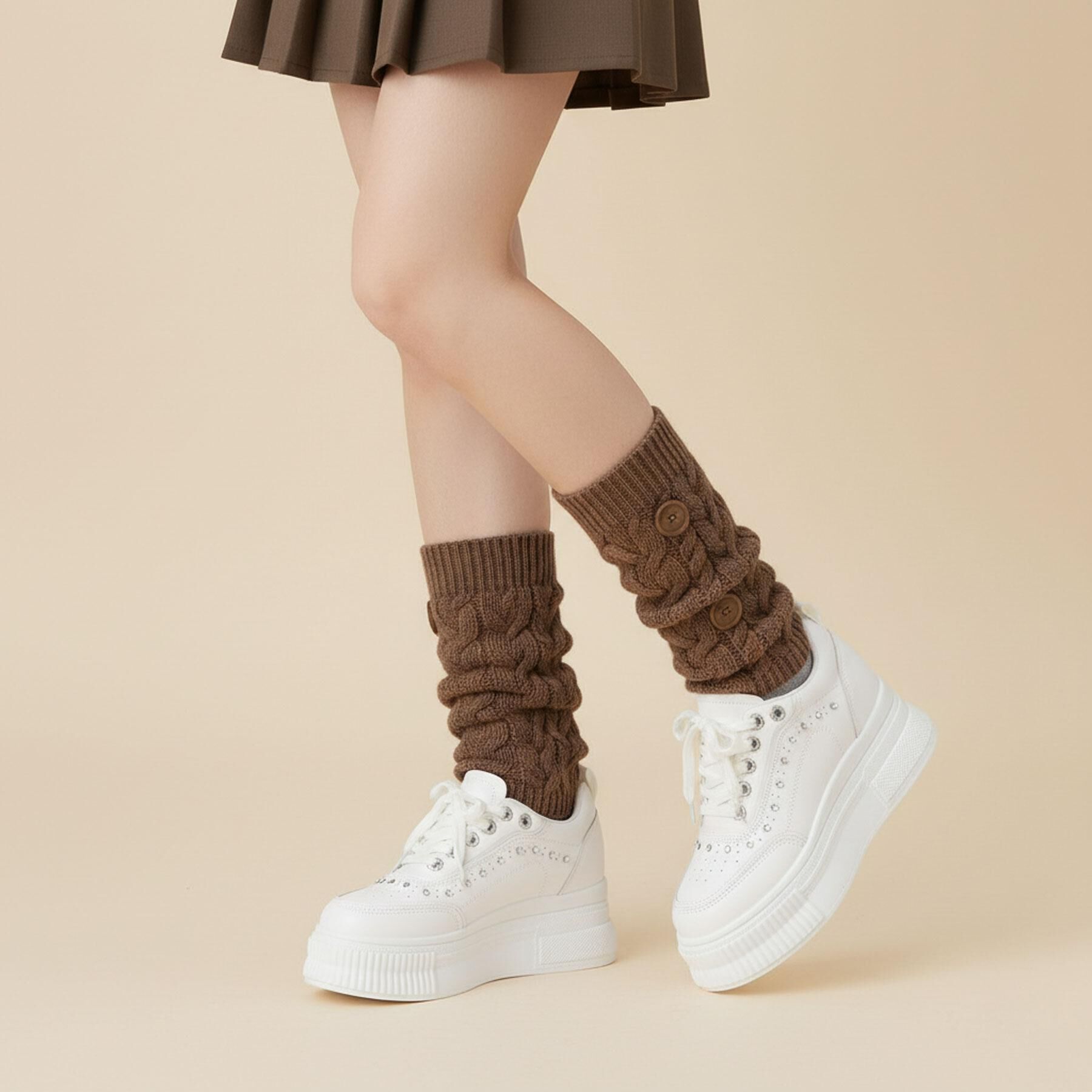 csT&P「軽量厚底インヒールラインストーン付スニーカー」|スニーカー|ﾎﾜｲﾄ(001)