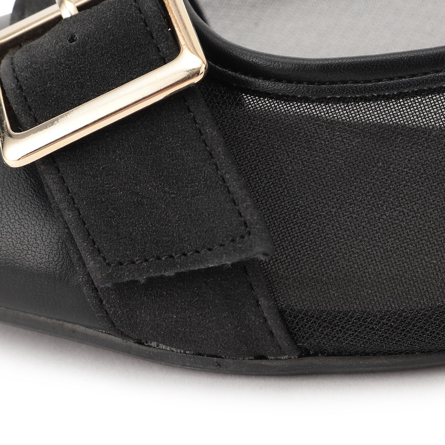 ESPERANZA「チュールバックルベルトフラットパンプス」|パンプス|