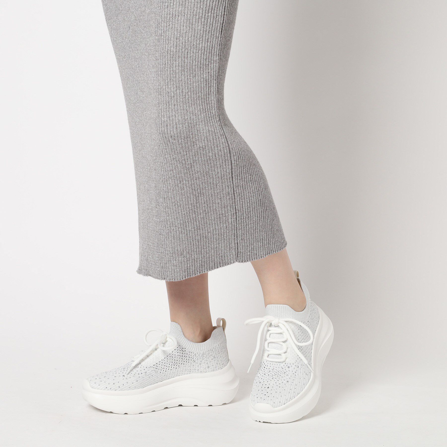 ESPERANZA「ラインストーンニットスニーカー」|スニーカー|