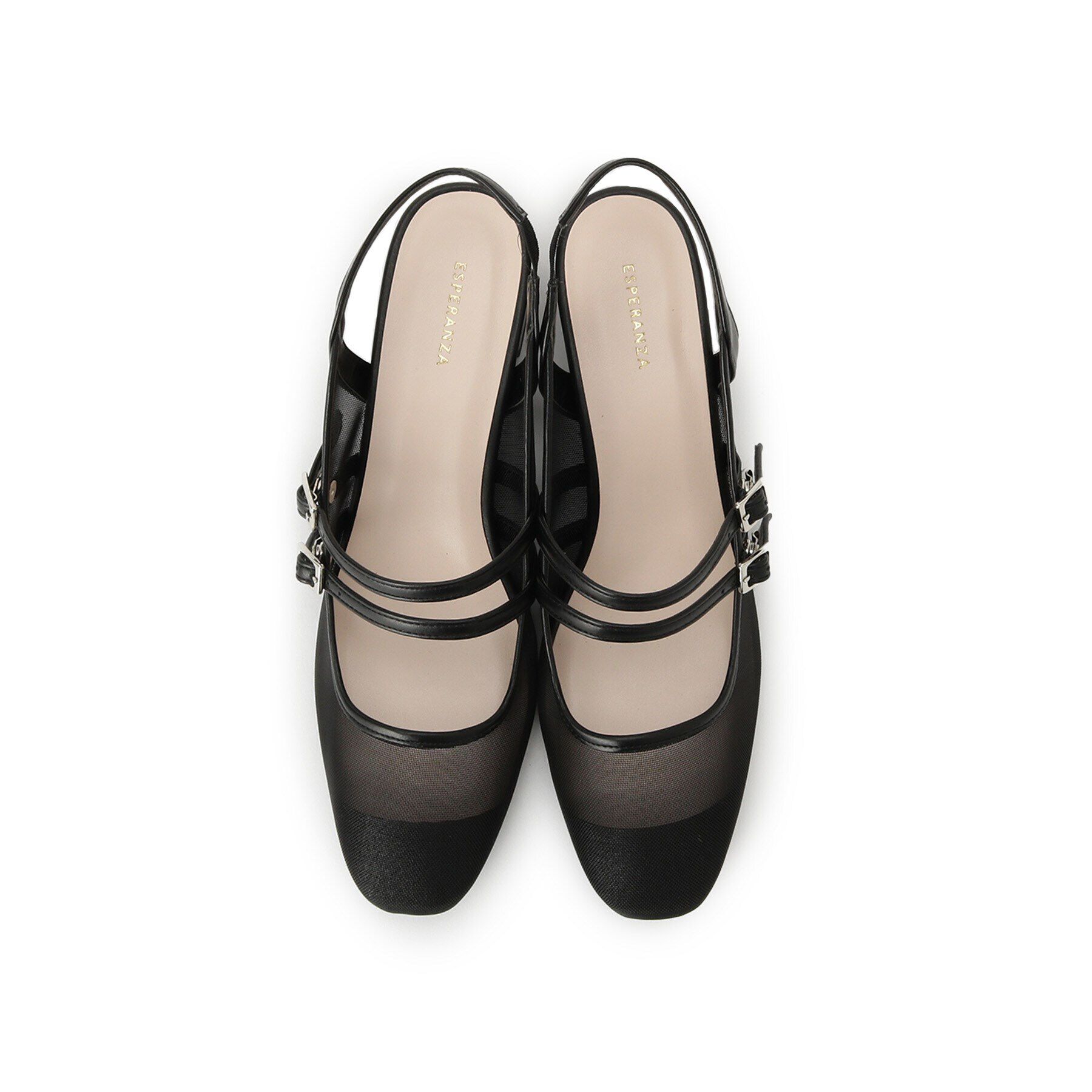 ESPERANZA「ダブルベルトメッシュパンプス」|パンプス|