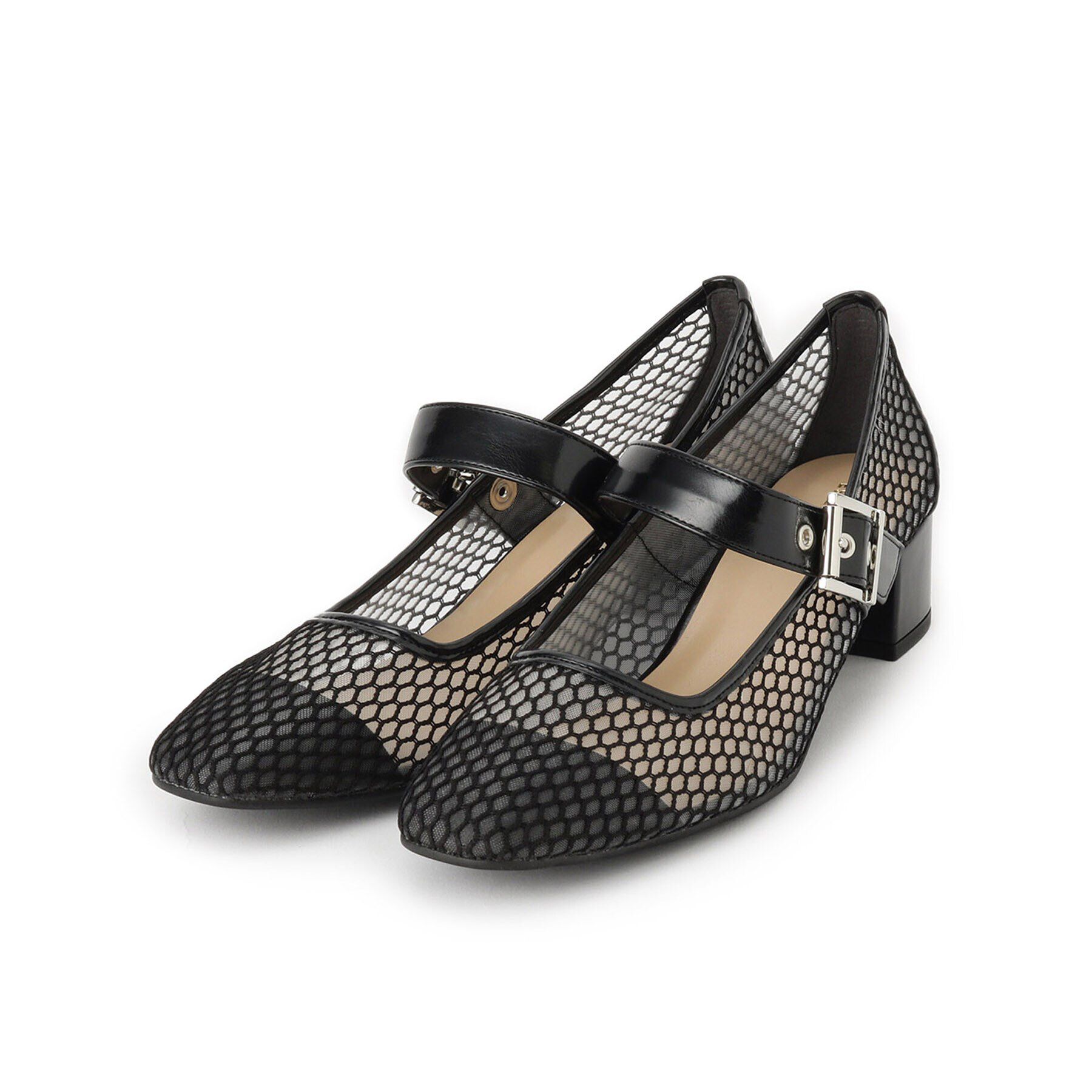 ESPERANZA「メッシュフラットパンプス」|パンプス|ブラック(019)