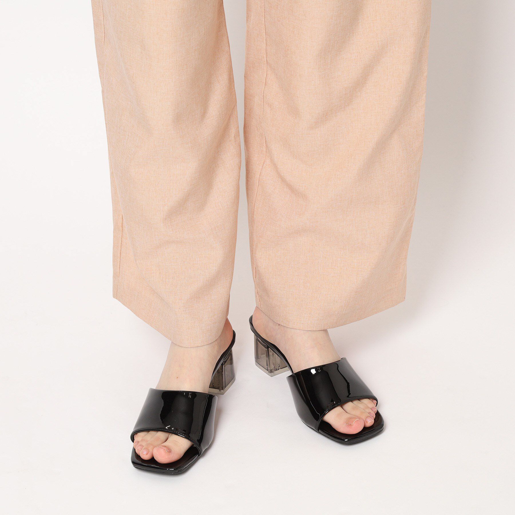 ESPERANZA「スクエアトゥクリアヒールミュール」|サンダル|