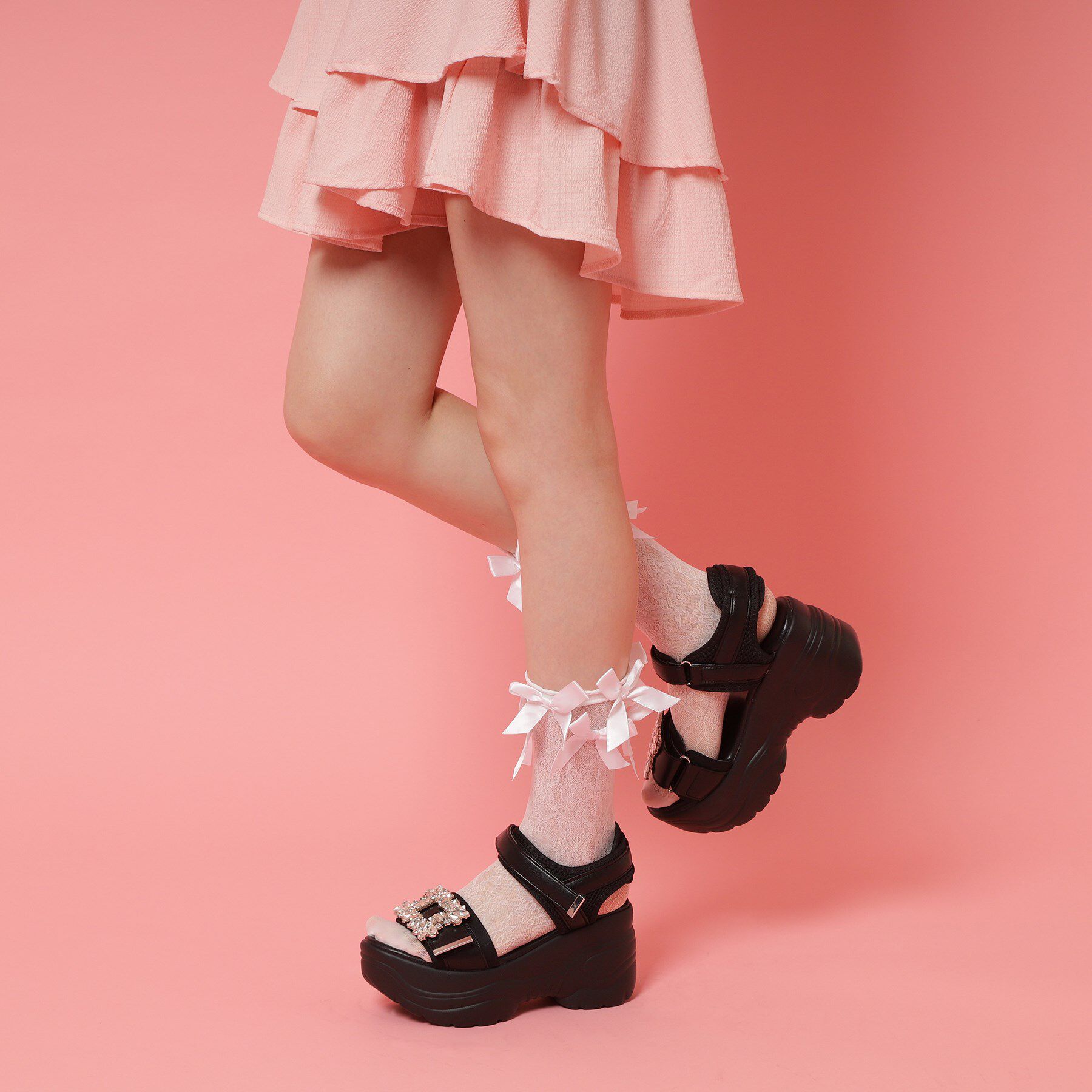 csT&P「厚底ビジューバックルサンダル」|サンダル|