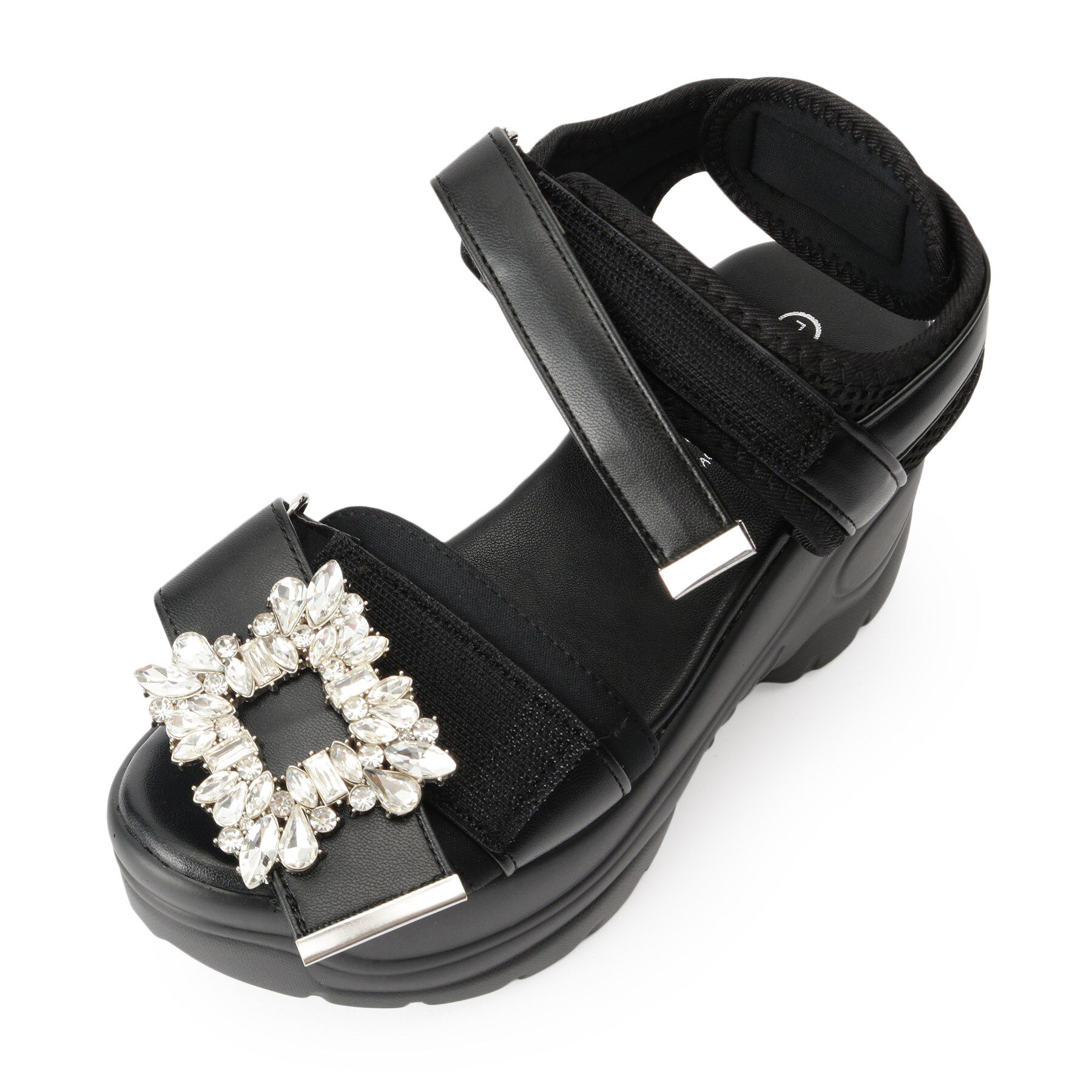 csT&P「厚底ビジューバックルサンダル」|サンダル|