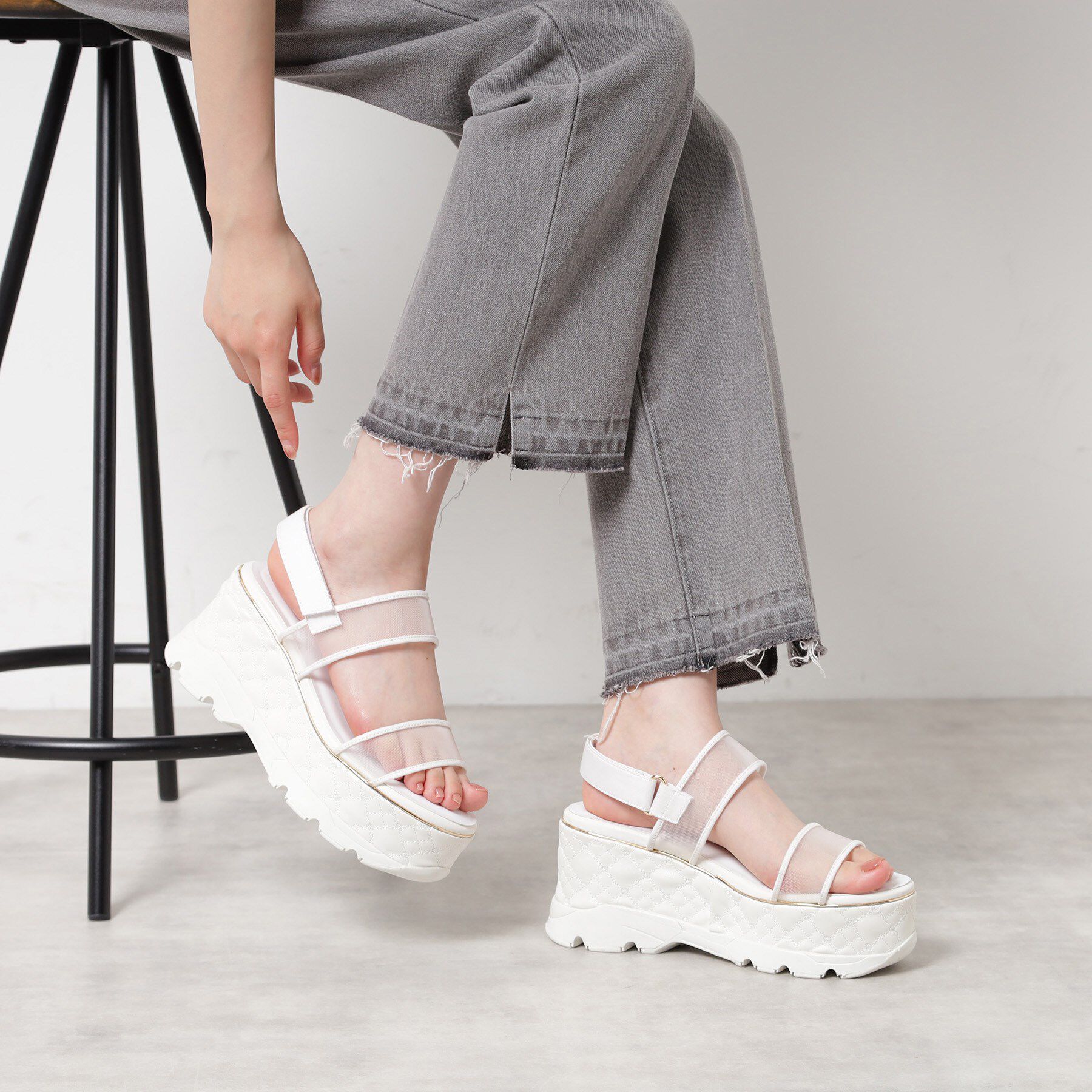 ESPERANZA「キルティング厚底スポサン」|サンダル|